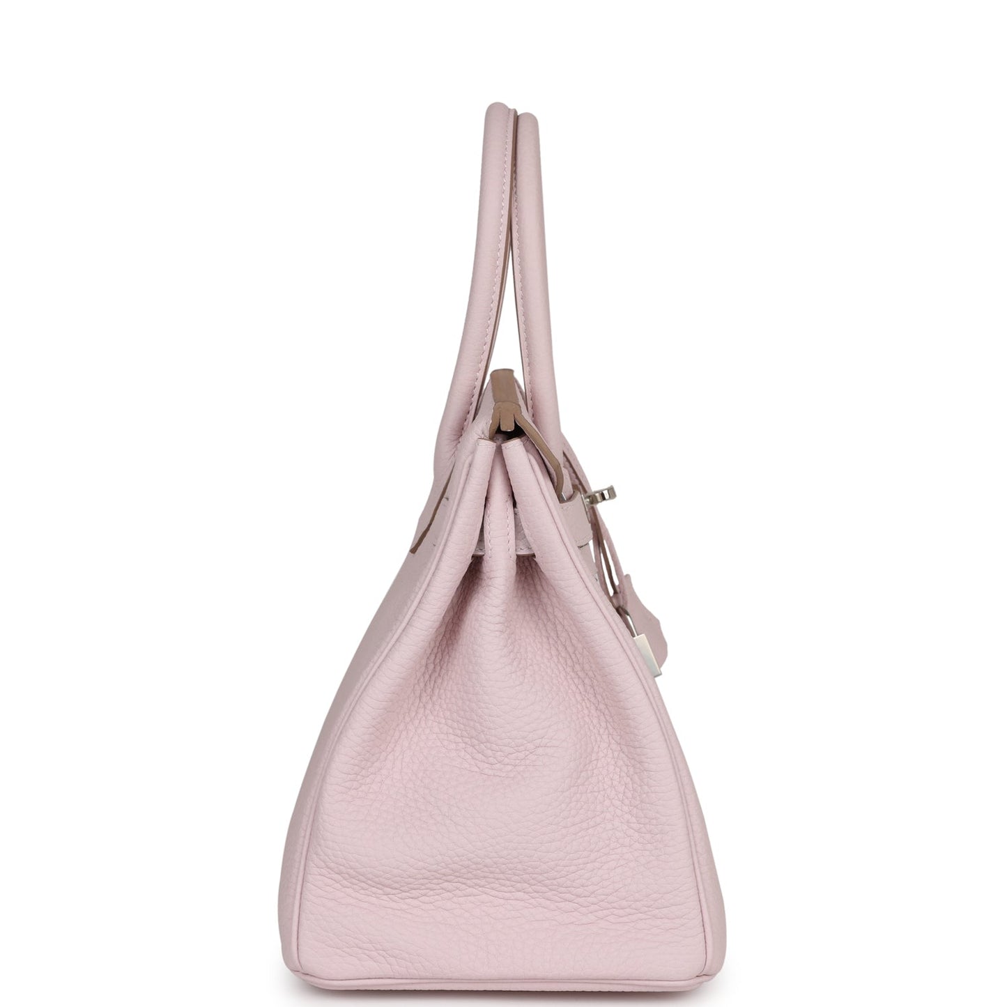 Hermes Birkin Mauve Pale Clemence Palladium Hardware Handbag Travel Bag
