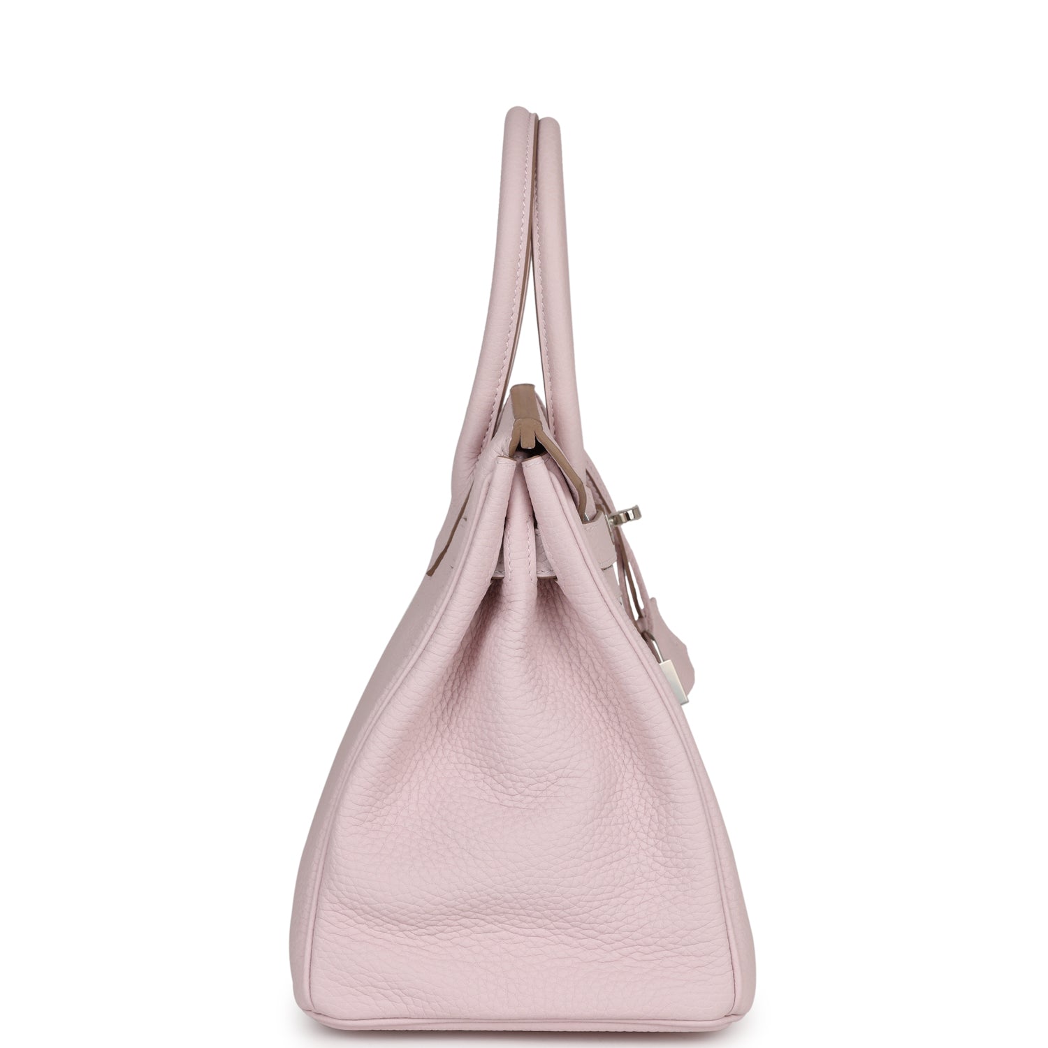 Hermes Birkin Mauve Pale Clemence Palladium Hardware Handbag Travel Bag