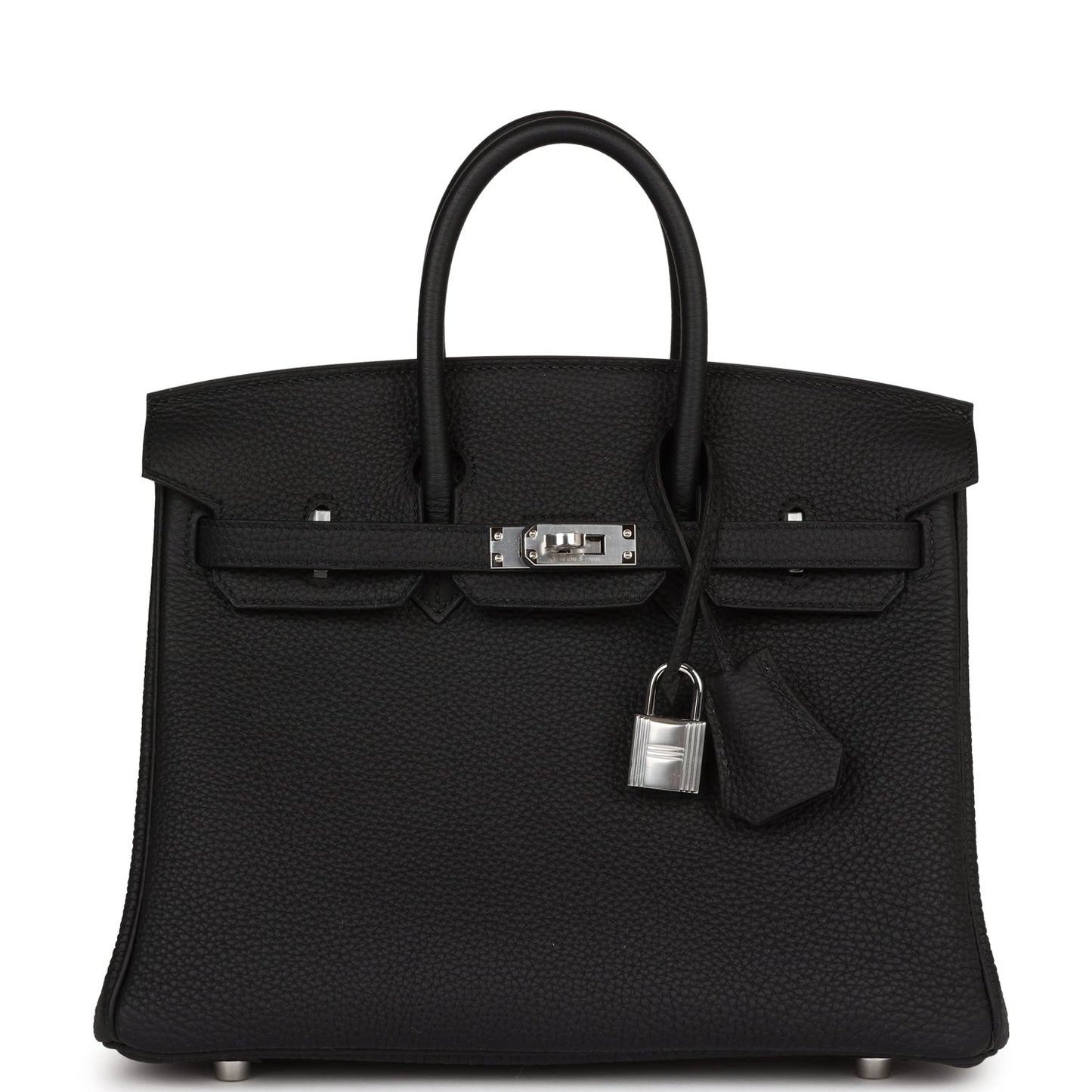 Hermes Birkin Togo Palladium Hardware Handbag Black Travel Bag 31