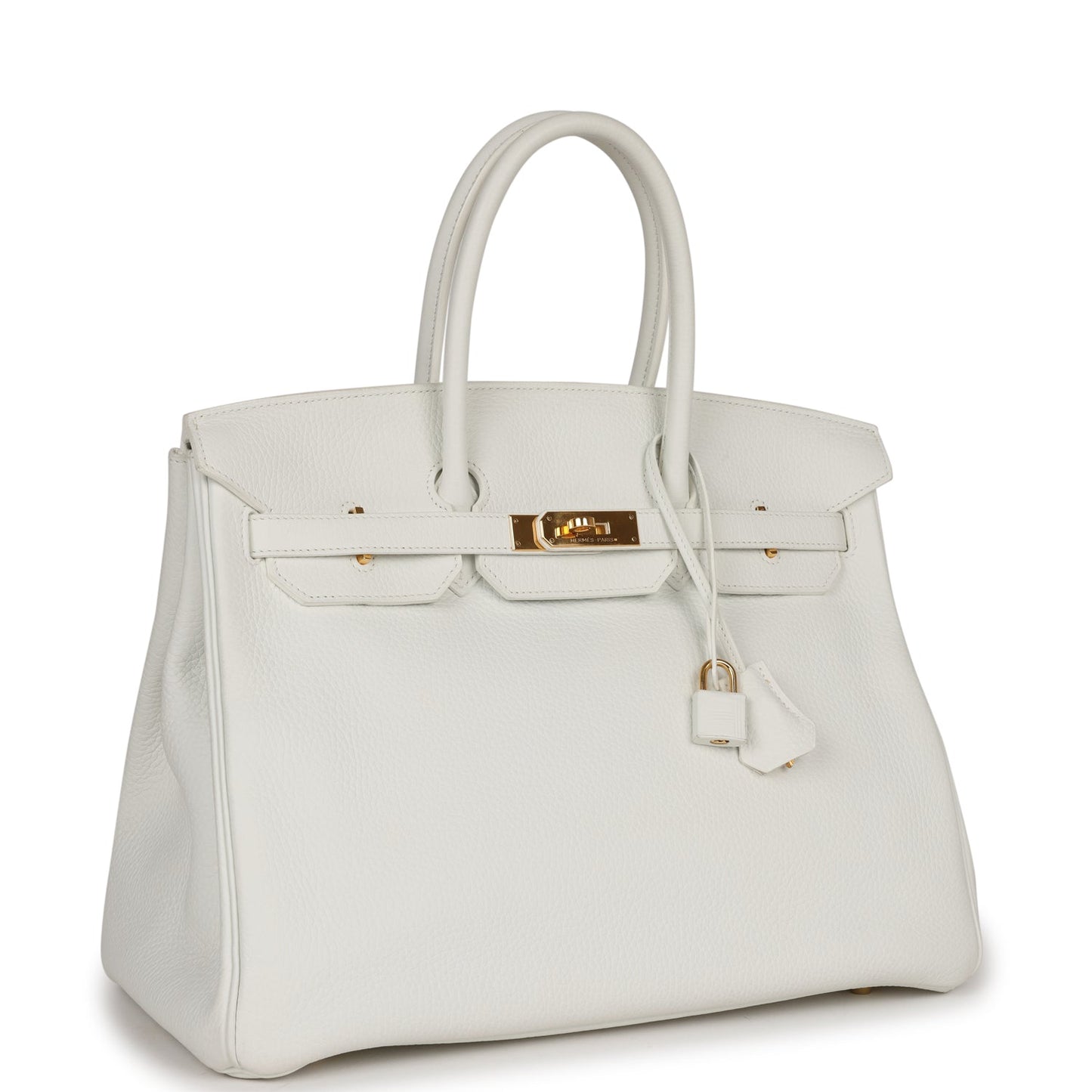 Hermes Birkin Clemence Hardware Handbag White Gold Travel Bag Hardware 1