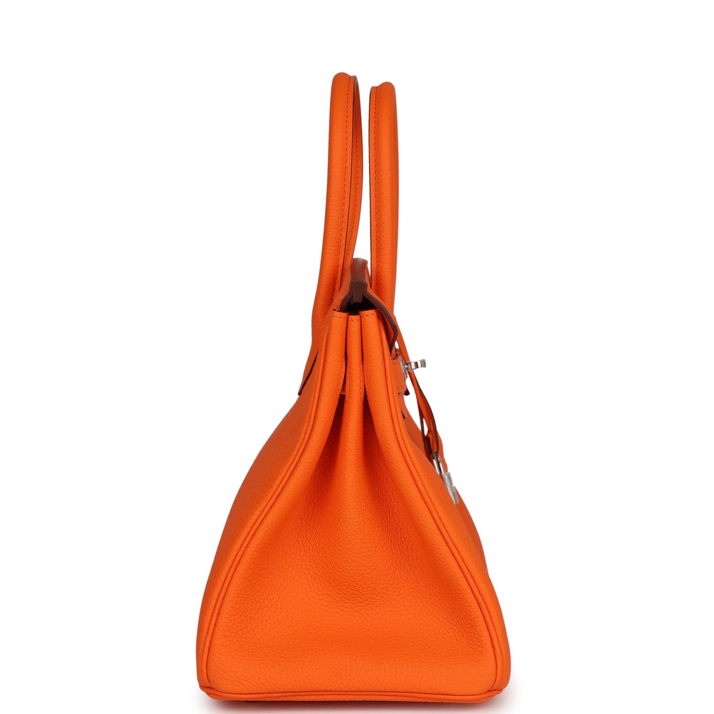 Hermes Birkin Minium Togo Palladium Hardware Handbag Orange Travel Bag Togo Palladium Hardware