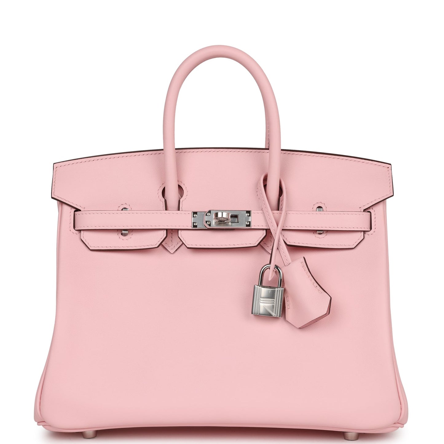Hermes Birkin Rose Sakura Swift Palladium Hardware Handbag Travel Bag