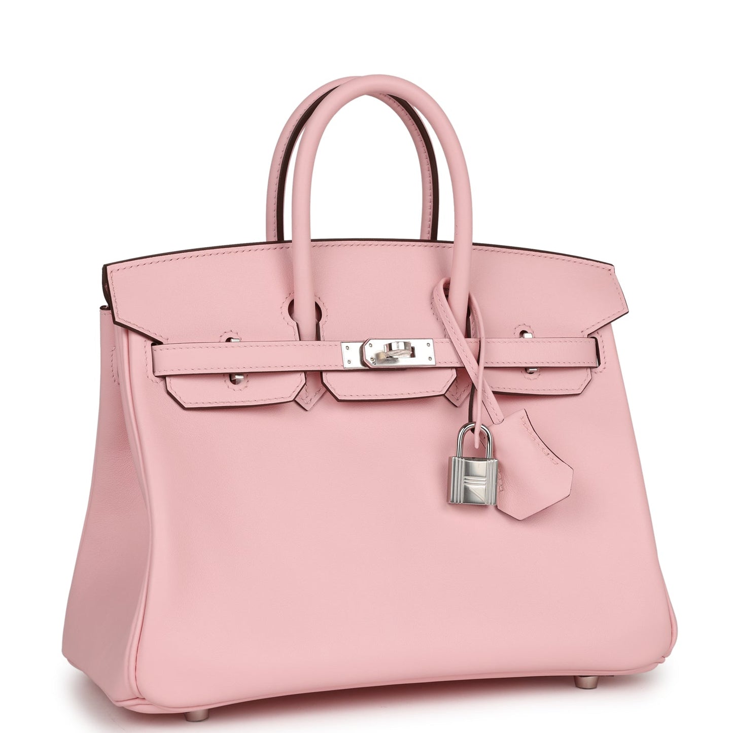Hermes Birkin Rose Sakura Swift Palladium Hardware Handbag Travel Bag