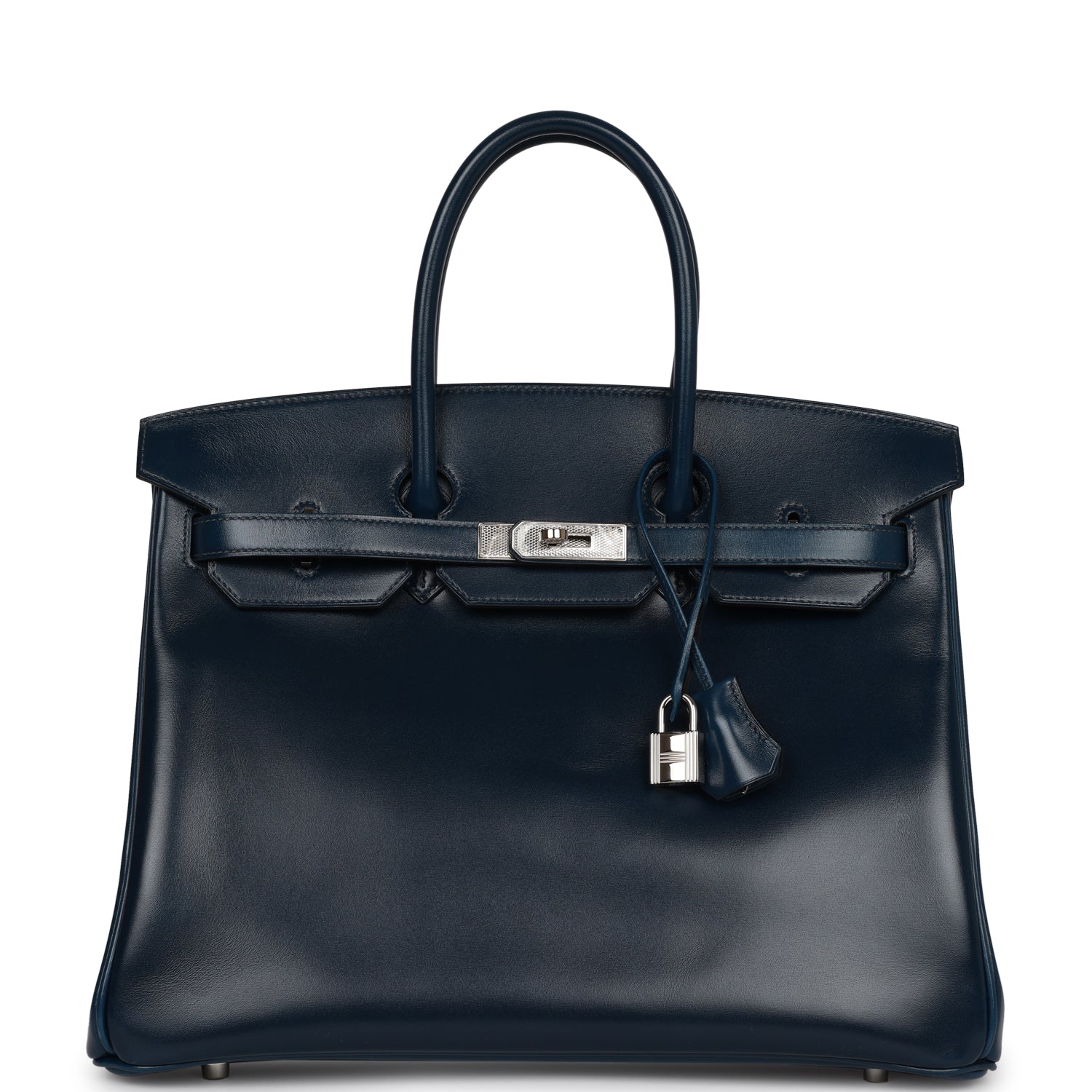 Hermes Birkin Bleu De Prusse Box Calf Guilloch Palladium Travel Bag