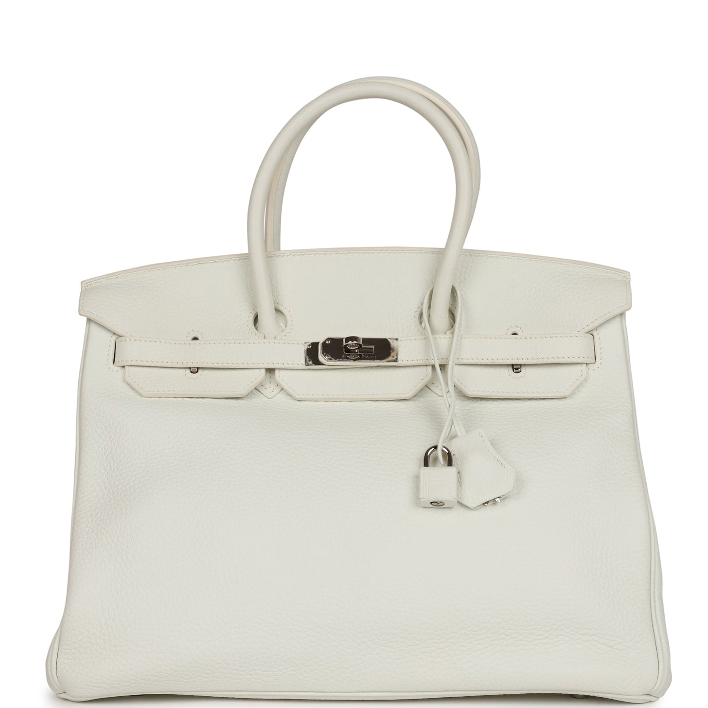 Hermes Birkin Togo Palladium Hardware Handbag White Travel Bag