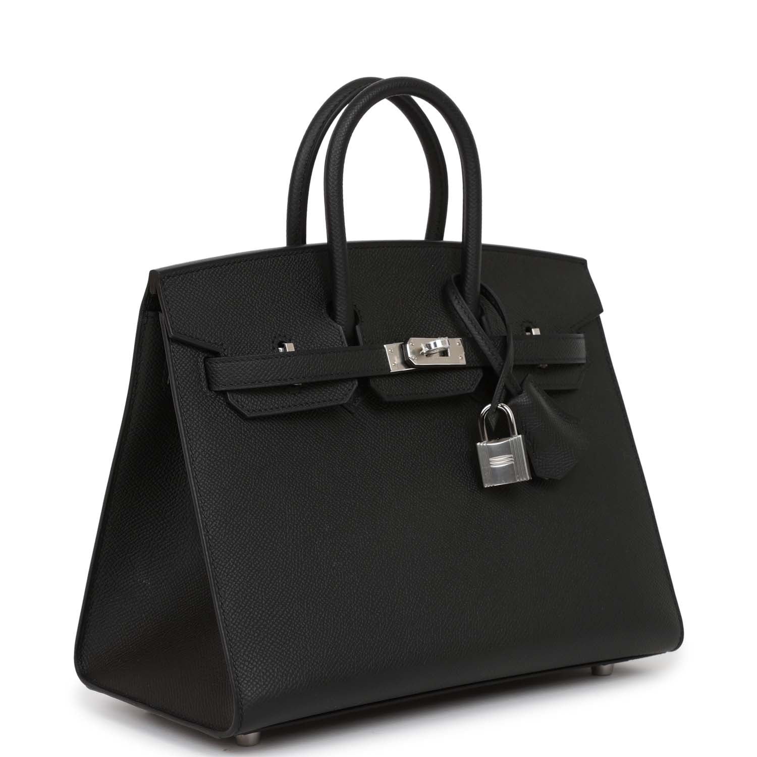 Hermes Birkin Sellier Epsom Palladium Hardware Handbag Black Travel Bag