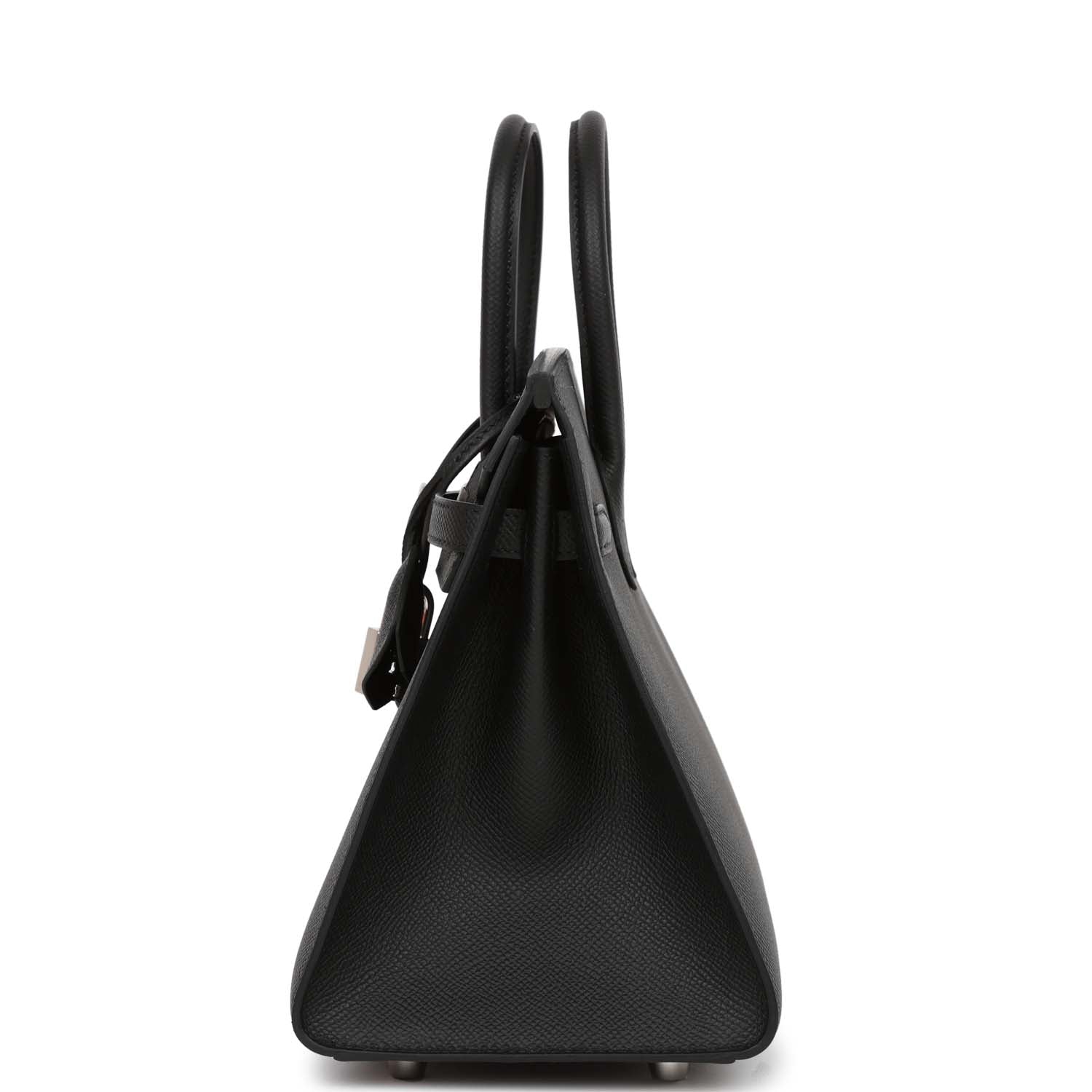 Hermes Birkin Sellier Epsom Palladium Hardware Handbag Black Travel Bag