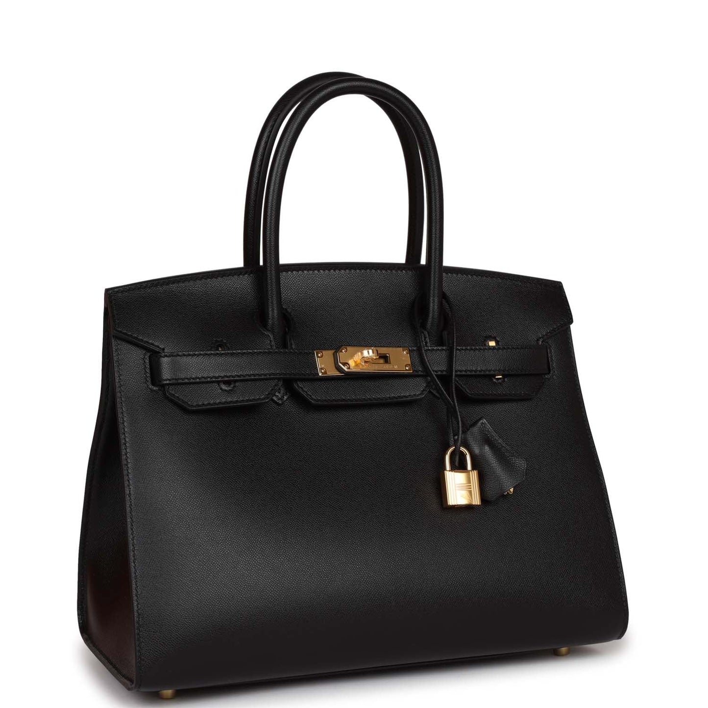 Hermes Birkin Sellier Madame Hardware Handbag Black Gold Travel Bag