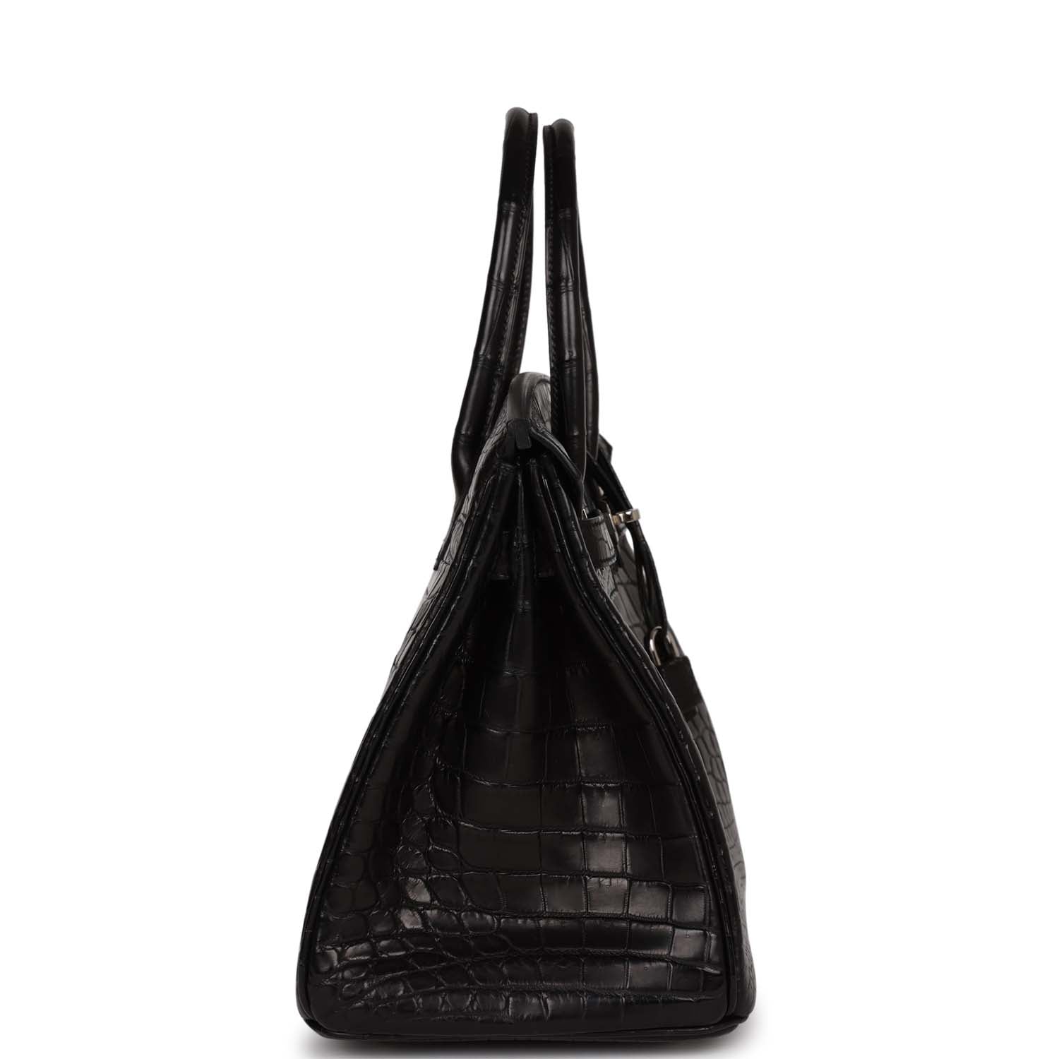 Hermes Top Quality Luxury Birkin Cm Matte Niloticus Black Travel Bag