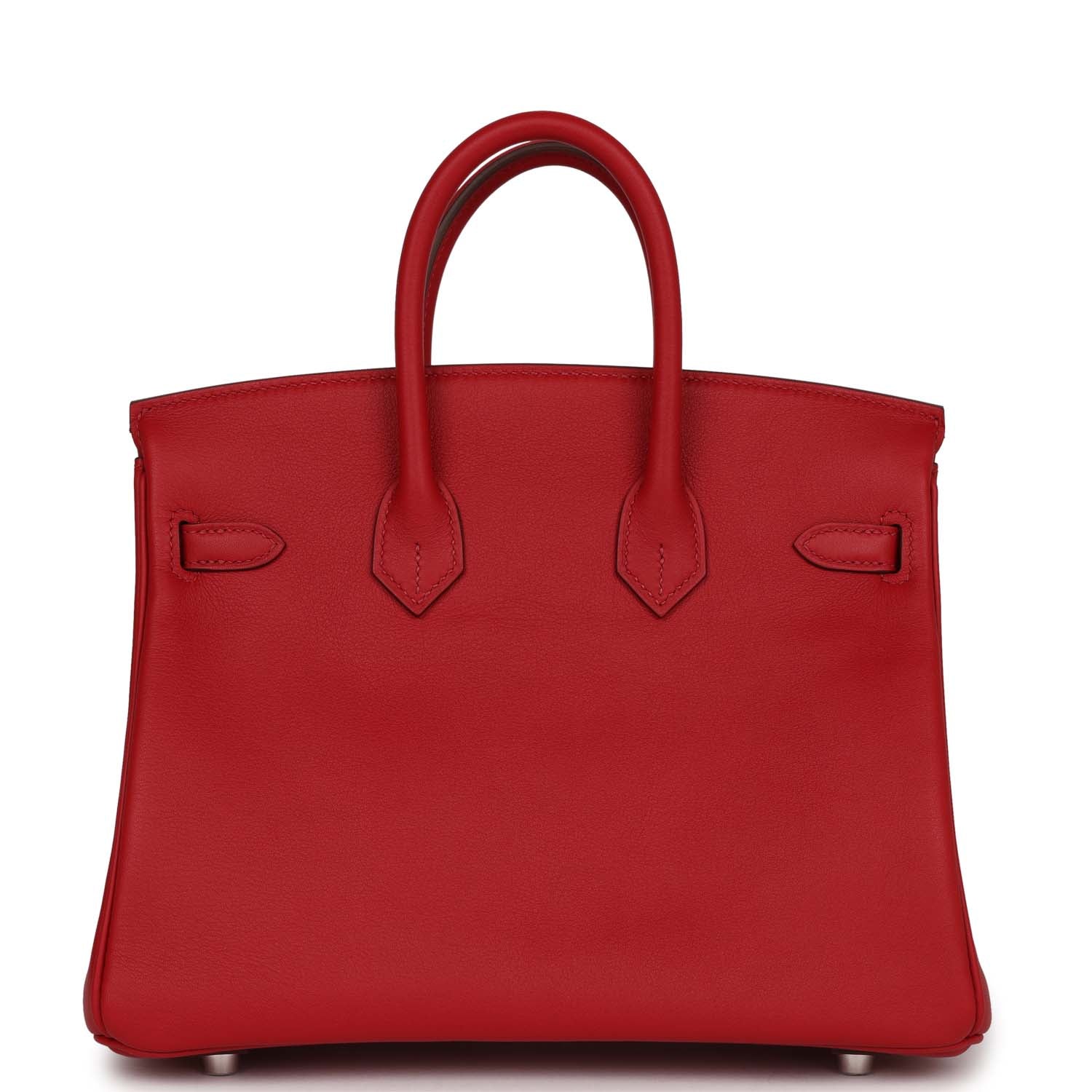 Hermes Birkin Rouge Piment Swift Palladium Hardware Handbag Travel Bag