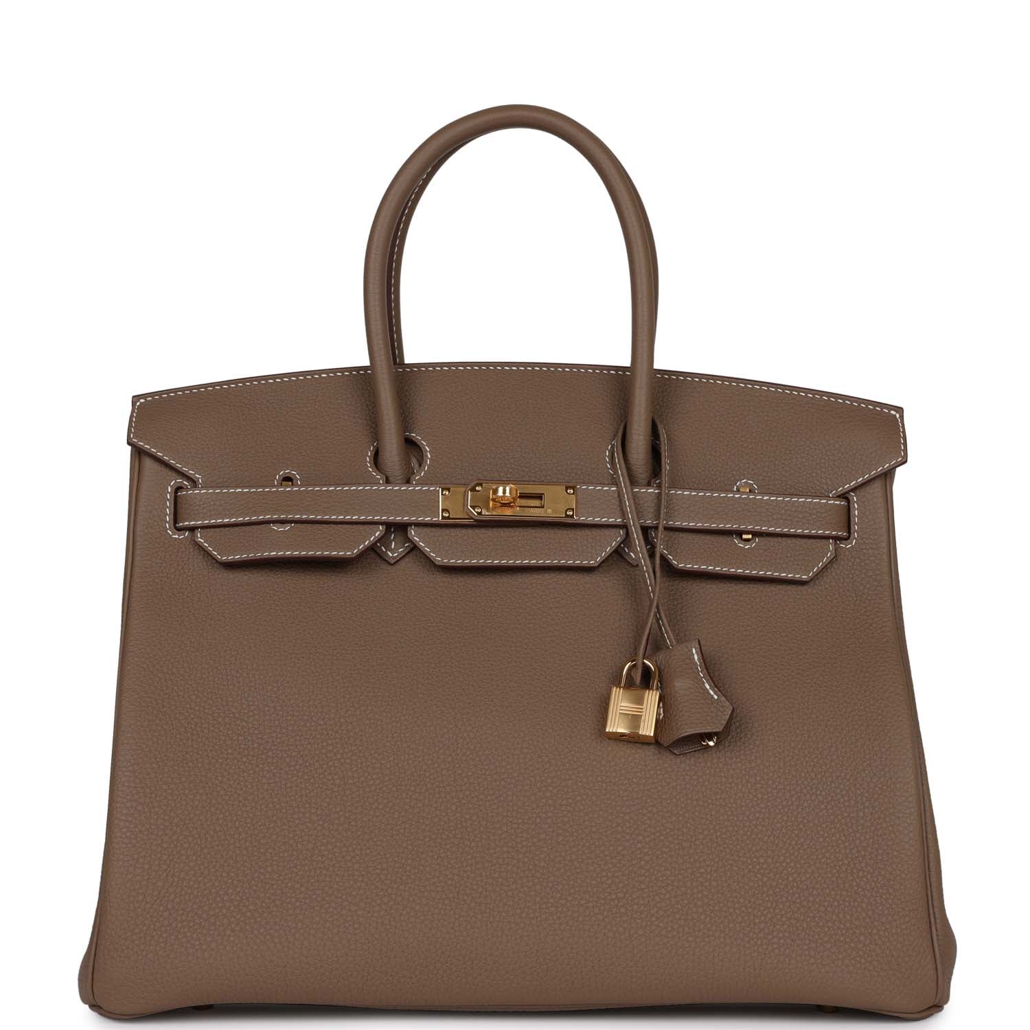 Hermes Birkin Etoupe Togo Hardware Handbag Gold Travel Bag Gold Hardware 8