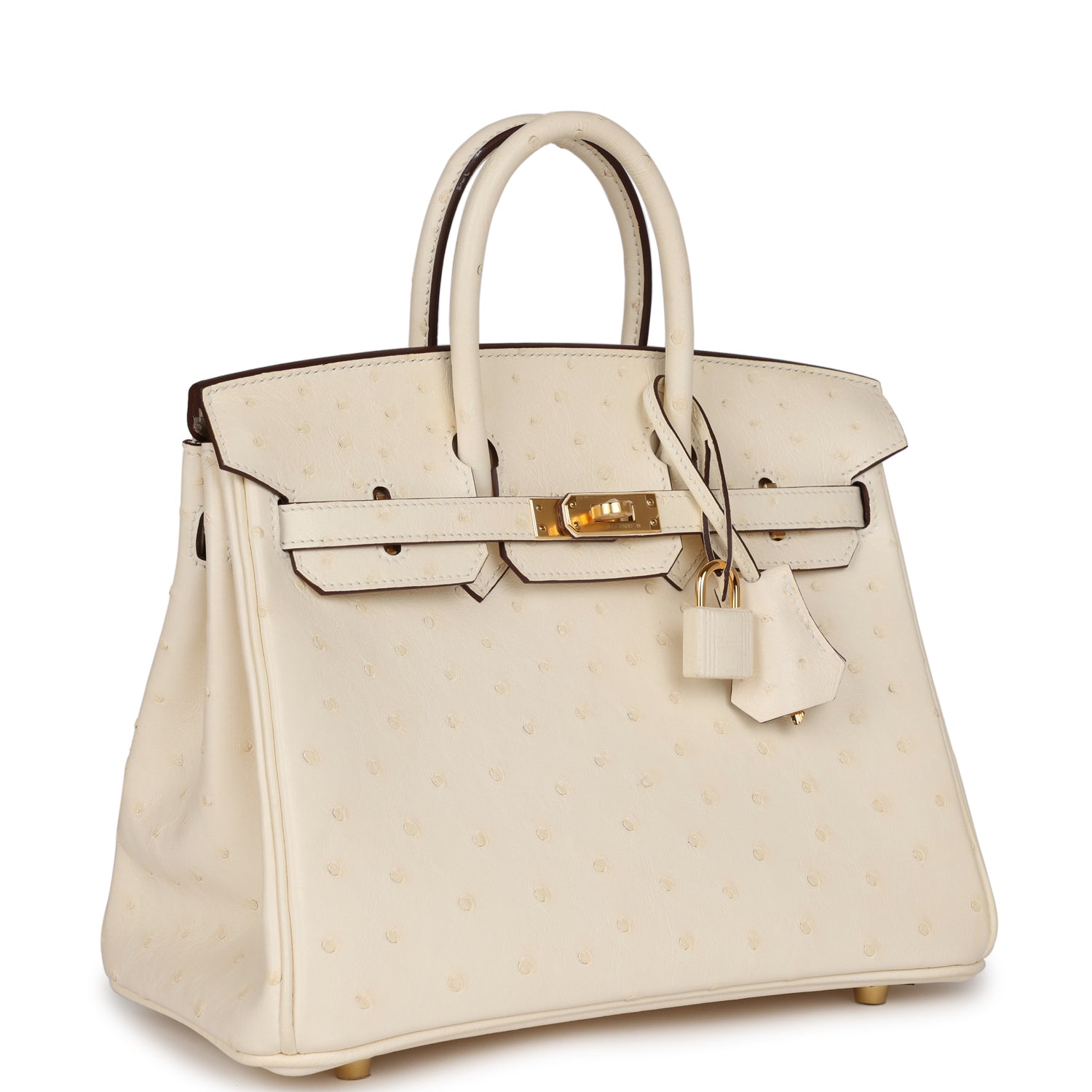 Hermes Birkin Nata Ostrich Hardware Handbag Gold Travel Bag