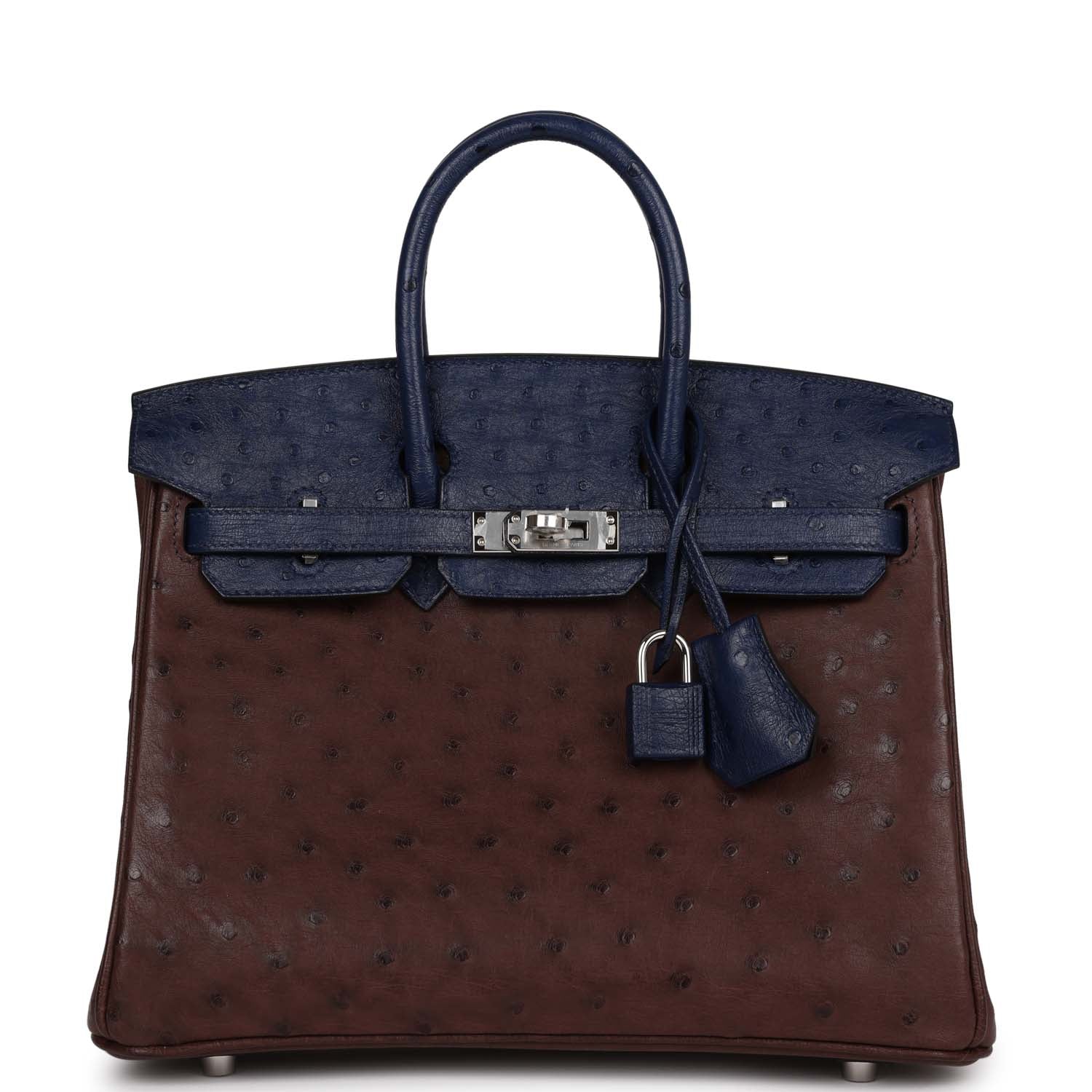 Hermes Bi Color Birkin Rouge Sellier And Bleu Saphir Travel Bag