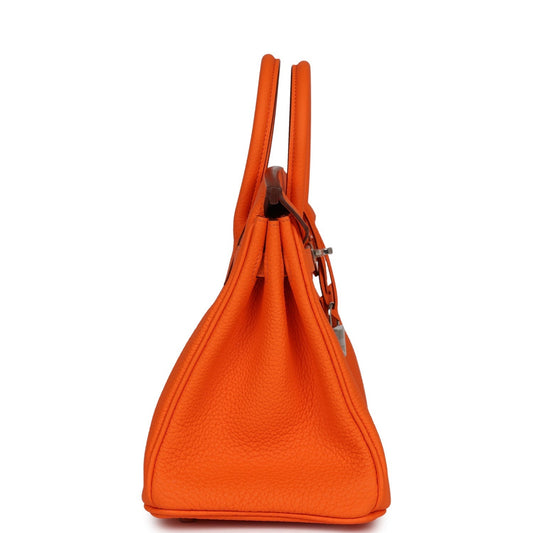 Hermes Birkin Minium Togo Palladium Hardware Handbag Orange Travel Bag Palladium Hardware 1