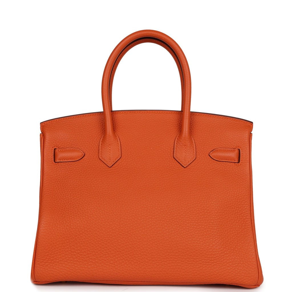 Hermes Birkin Orange Togo Hardware Handbag Gold Travel Bag Gold Hardware