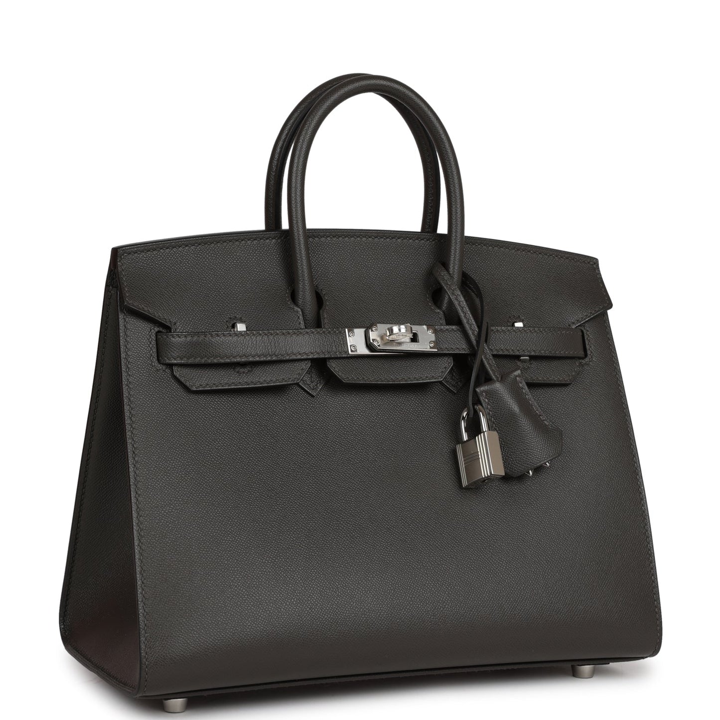 Hermes Birkin Sellier Gris Meyer Madame Palladium Hardware Handbag Travel Bag