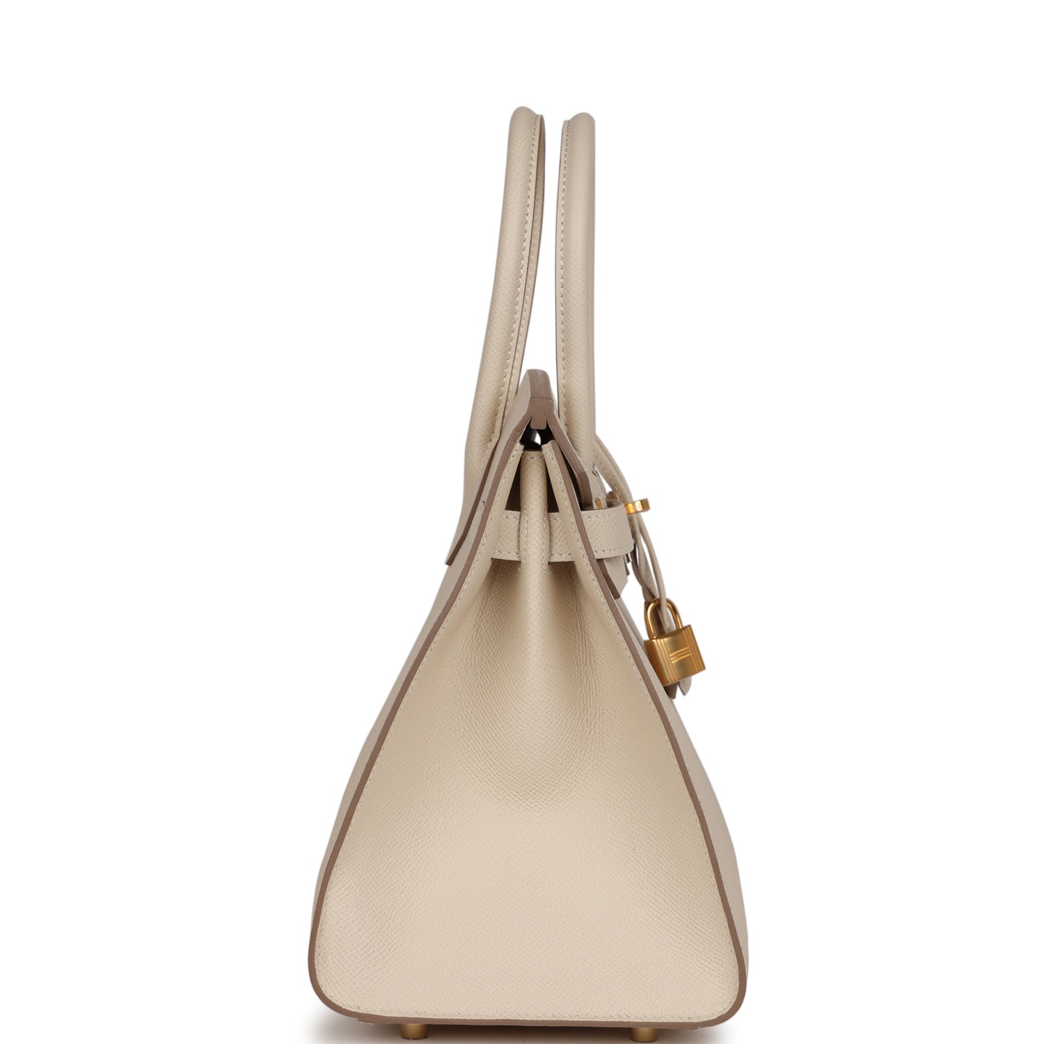 Hermes Birkin Sellier Craie Epsom Hardware Handbag Gold Travel Bag
