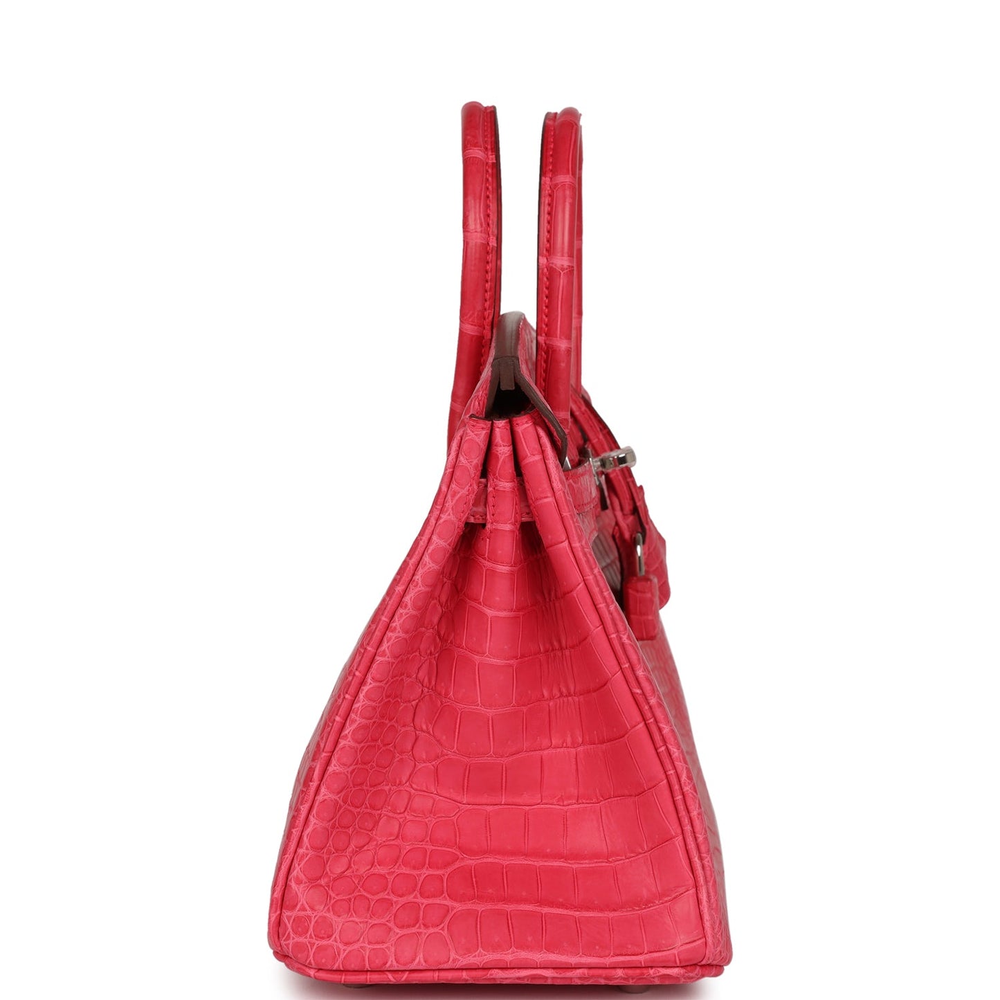 Hermes Birkin Rose Extreme Matte Porosus Crocodile Palladium Hardware Travel Bag