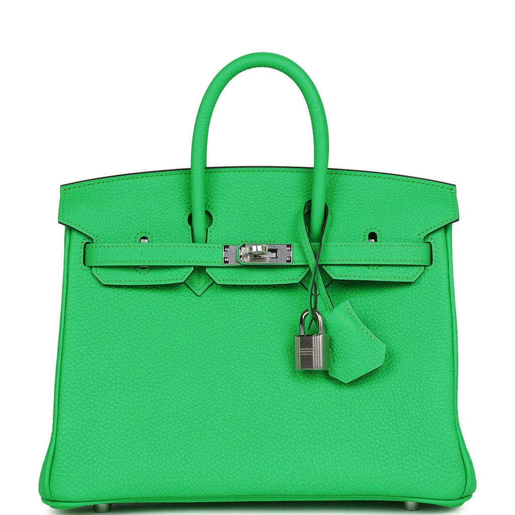 Hermes Birkin Vert Comics Togo Palladium Hardware Handbag Travel Bag