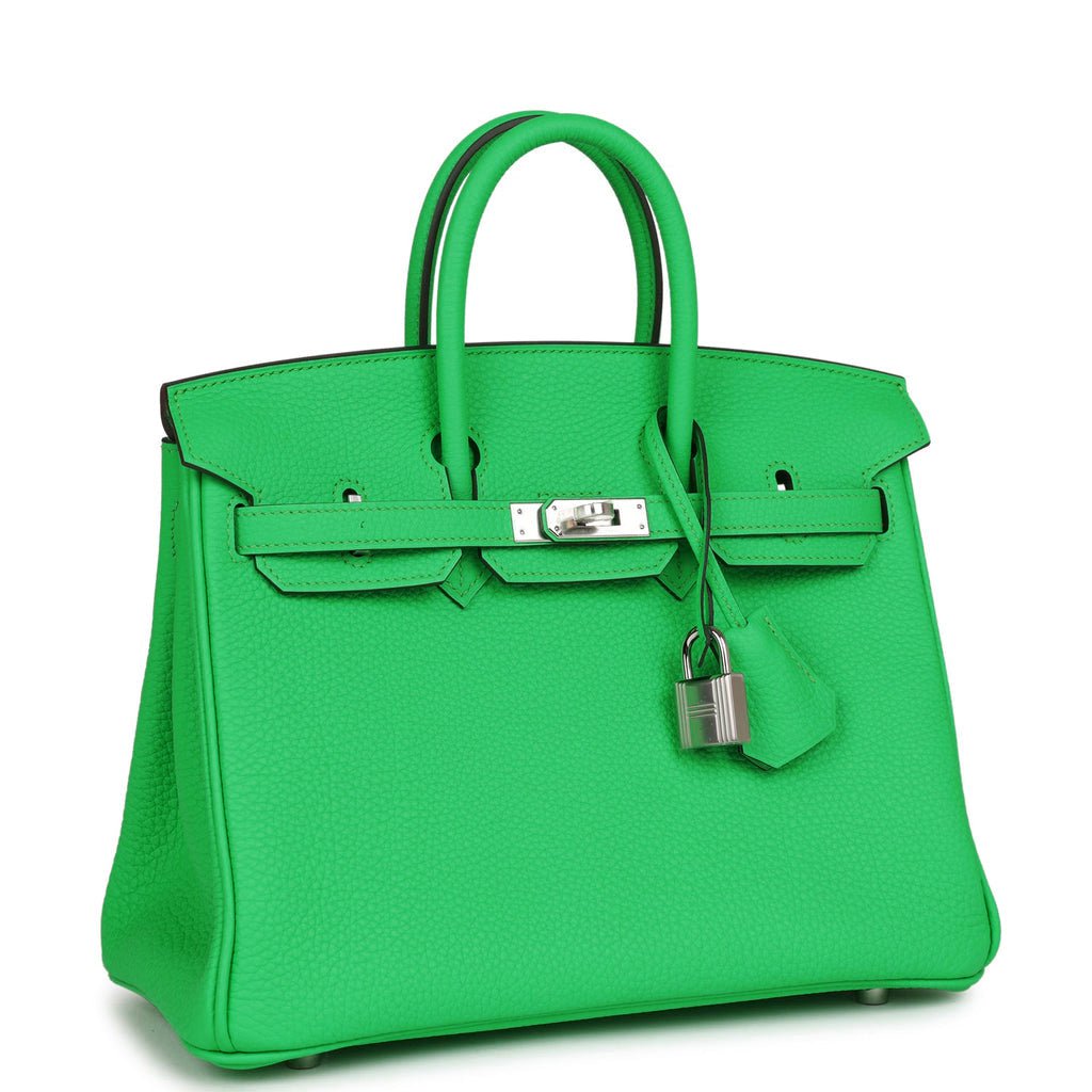 Hermes Birkin Vert Comics Togo Palladium Hardware Handbag Travel Bag