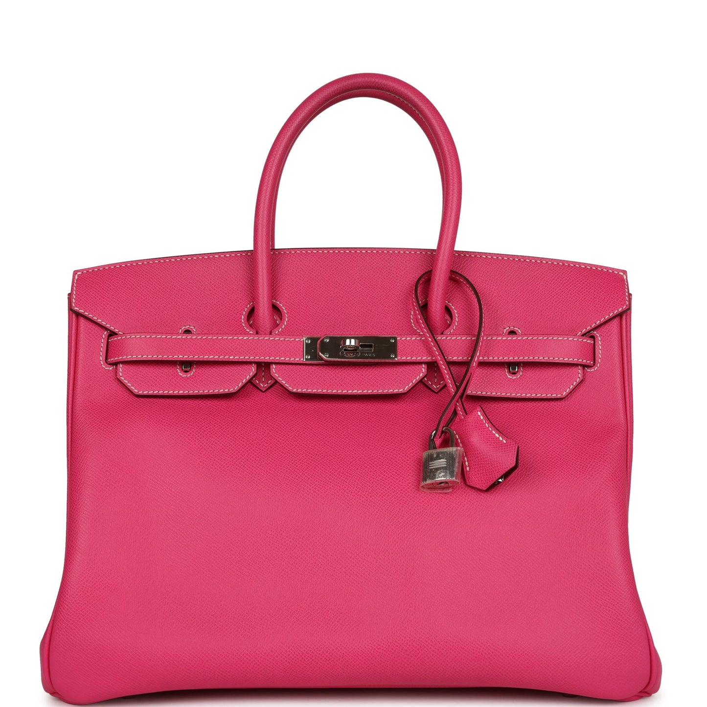Hermes Birkin Rose Tyrien Candy Epsom Palladium Hardware Handbag Travel Bag