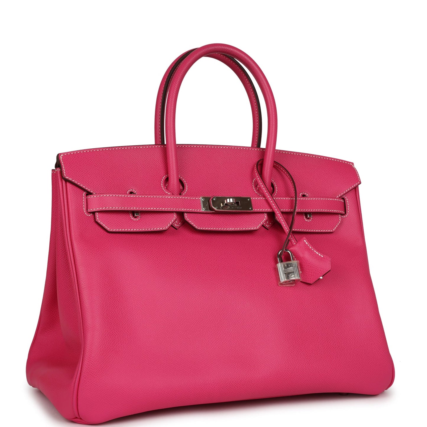 Hermes Birkin Rose Tyrien Candy Epsom Palladium Hardware Handbag Travel Bag