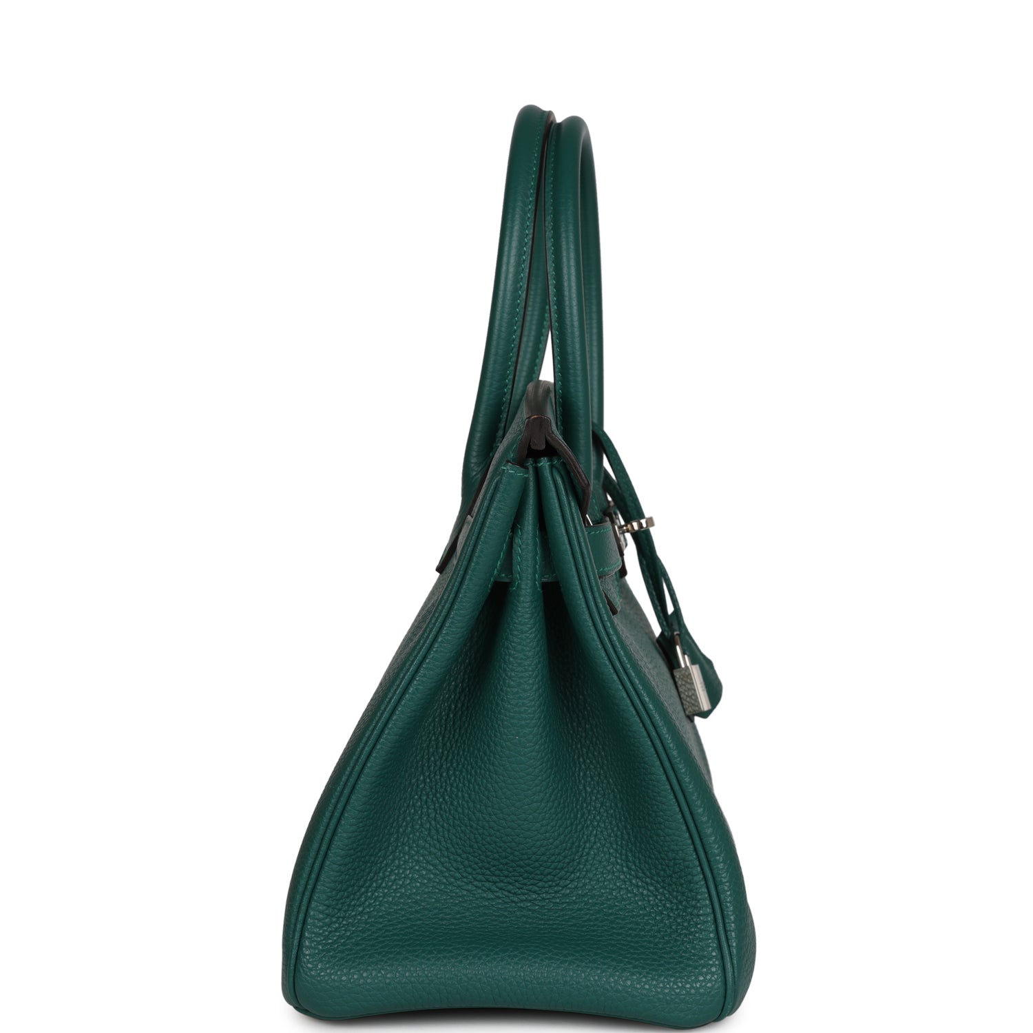 Hermes Top Quality Luxury Birkin Malachite Togo Palladium Travel Bag