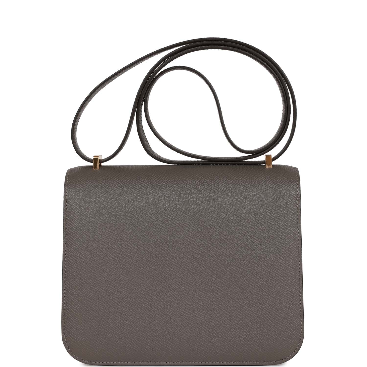 Hermes Constance Gris Meyer Epsom Hardware Handbag Gold Travel Bag