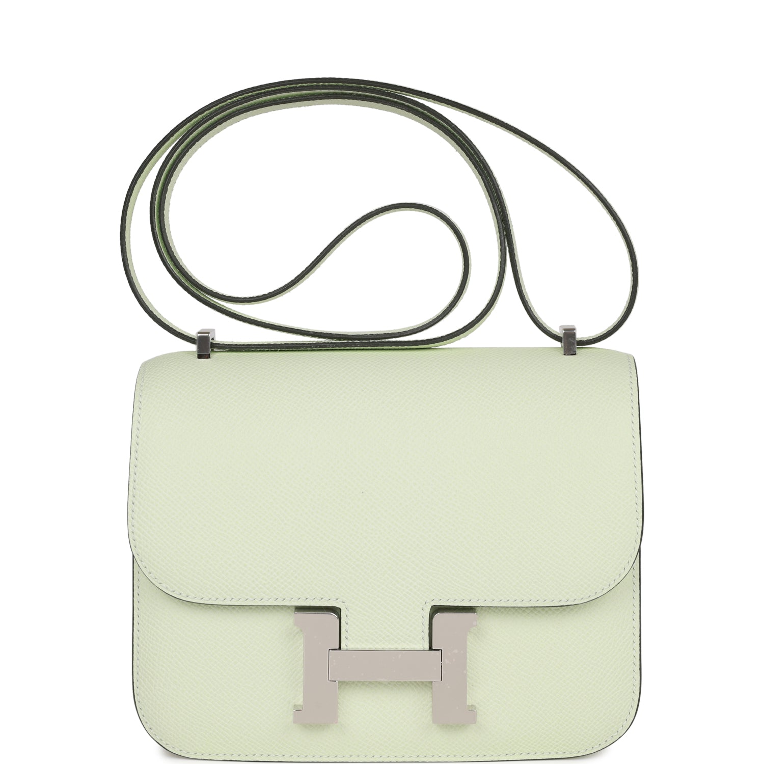 Hermes Constance Vert Fizz Epsom Palladium Hardware Handbag Travel Bag
