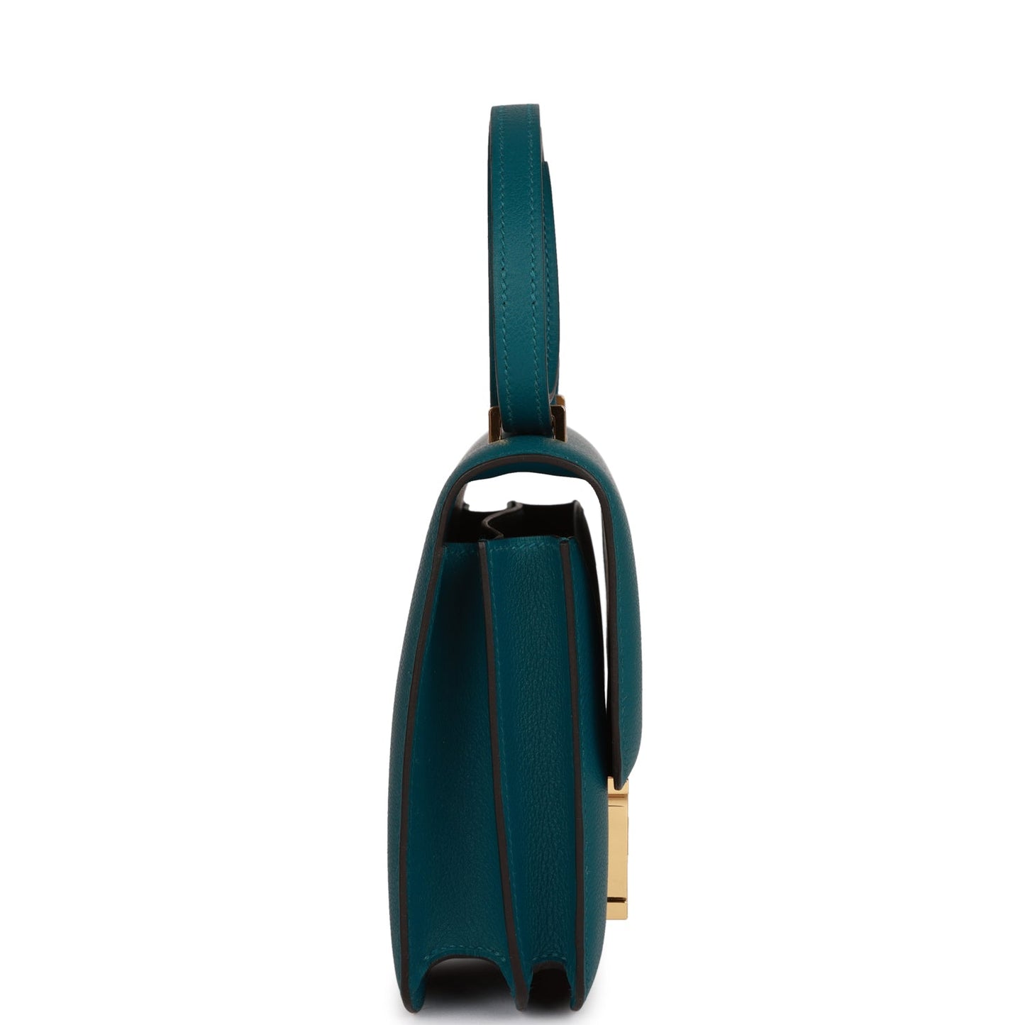 Hermes Constance Vert Bosphore Evercolor Hardware Crossbody Bag Gold