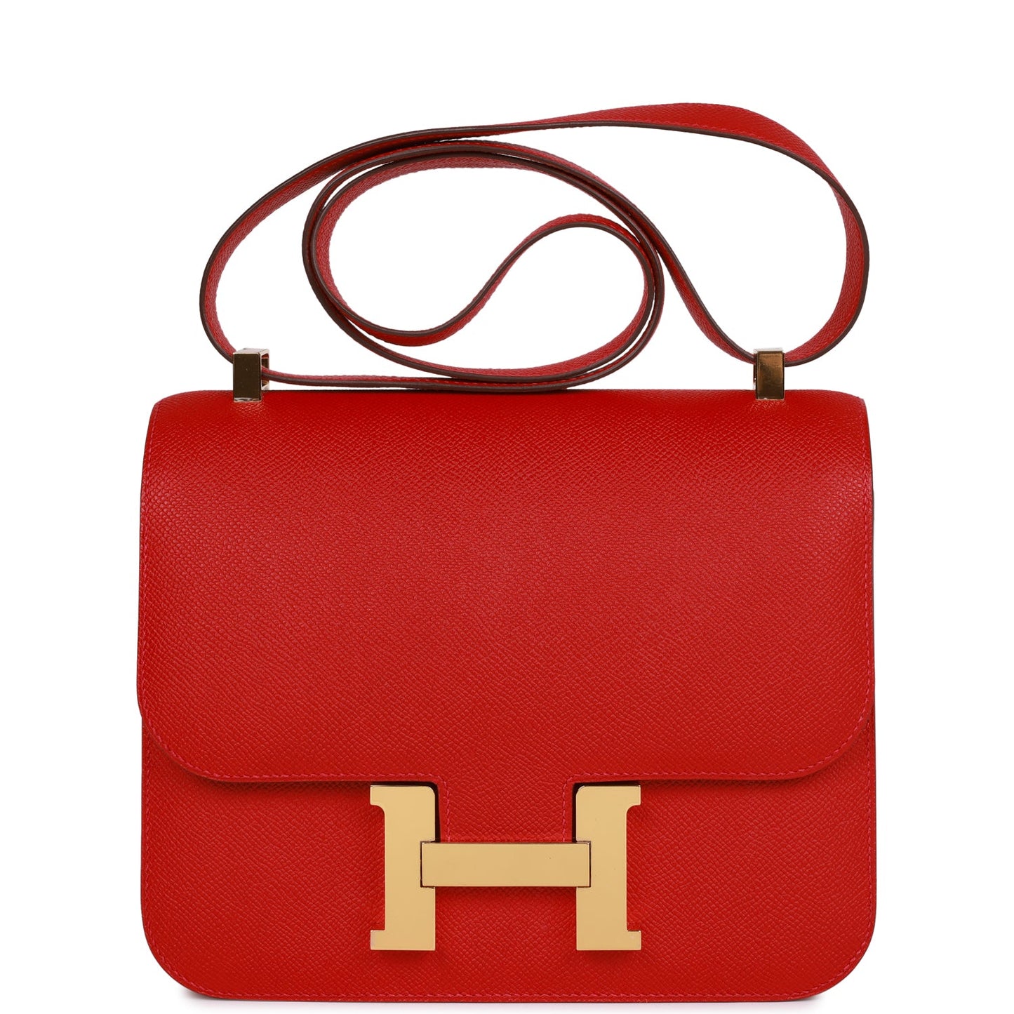 Hermes Constance Rouge Cas Ue Epsom Hardware Handbag Gold Travel Bag