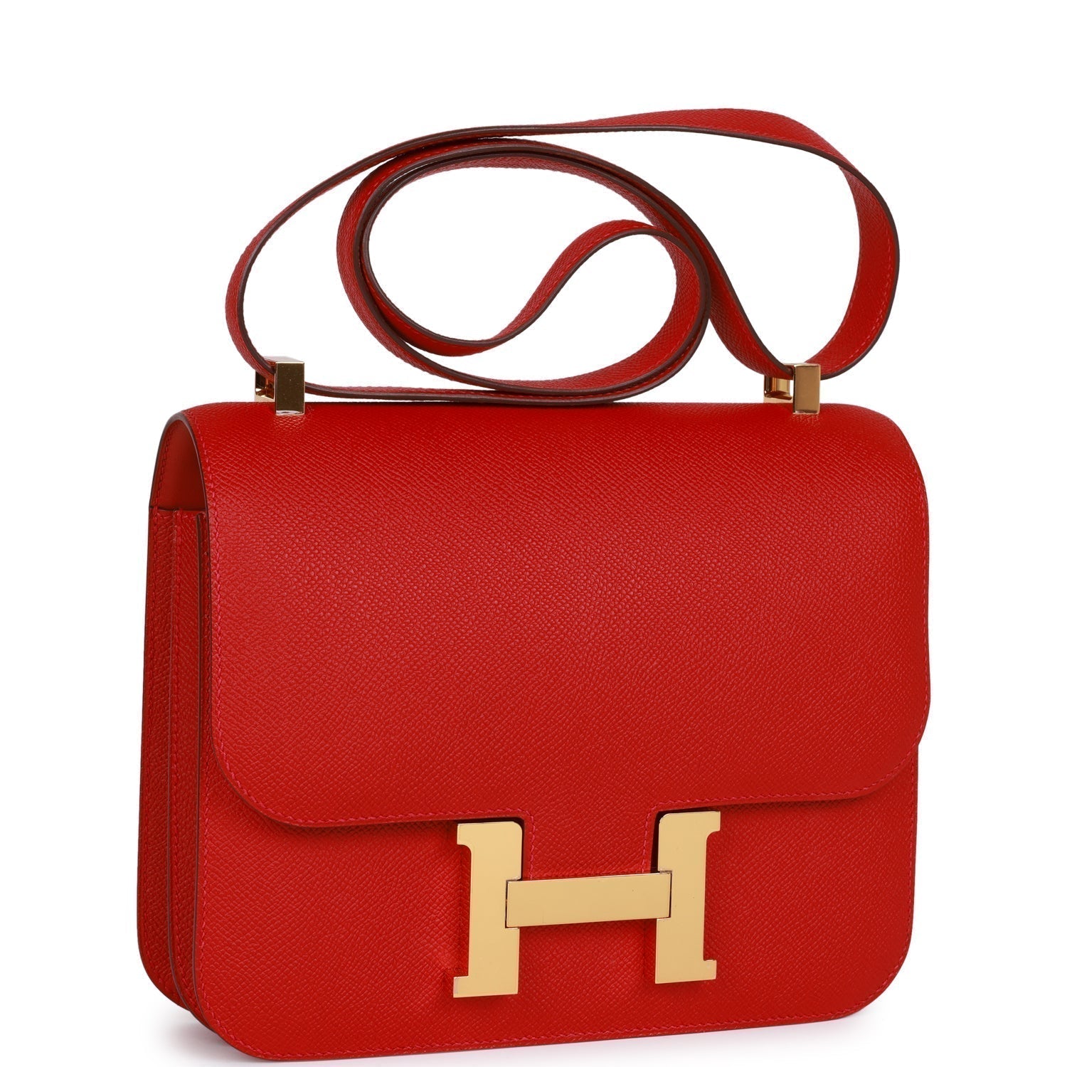 Hermes Constance Rouge Cas Ue Epsom Hardware Handbag Gold Travel Bag