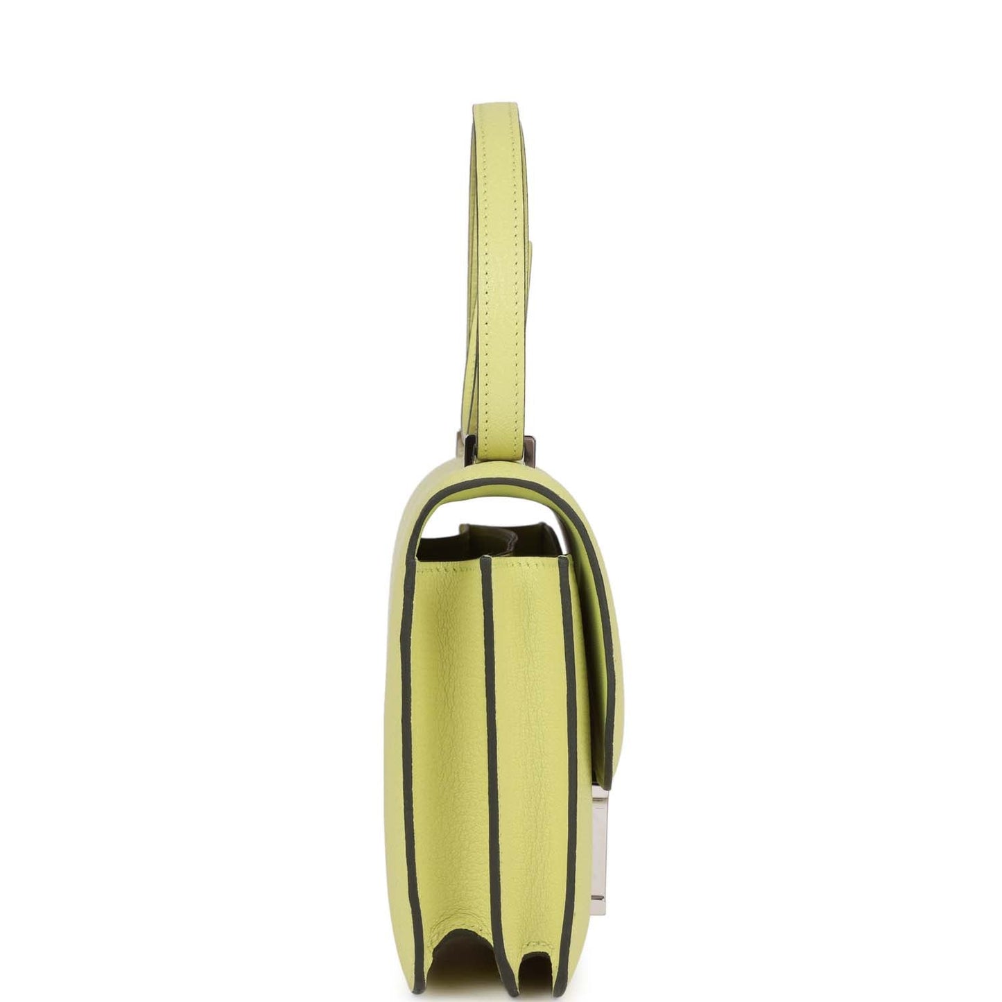 Hermes Constance Jaune Bourgeon Chevre Palladium Hardware Handbag Travel Bag