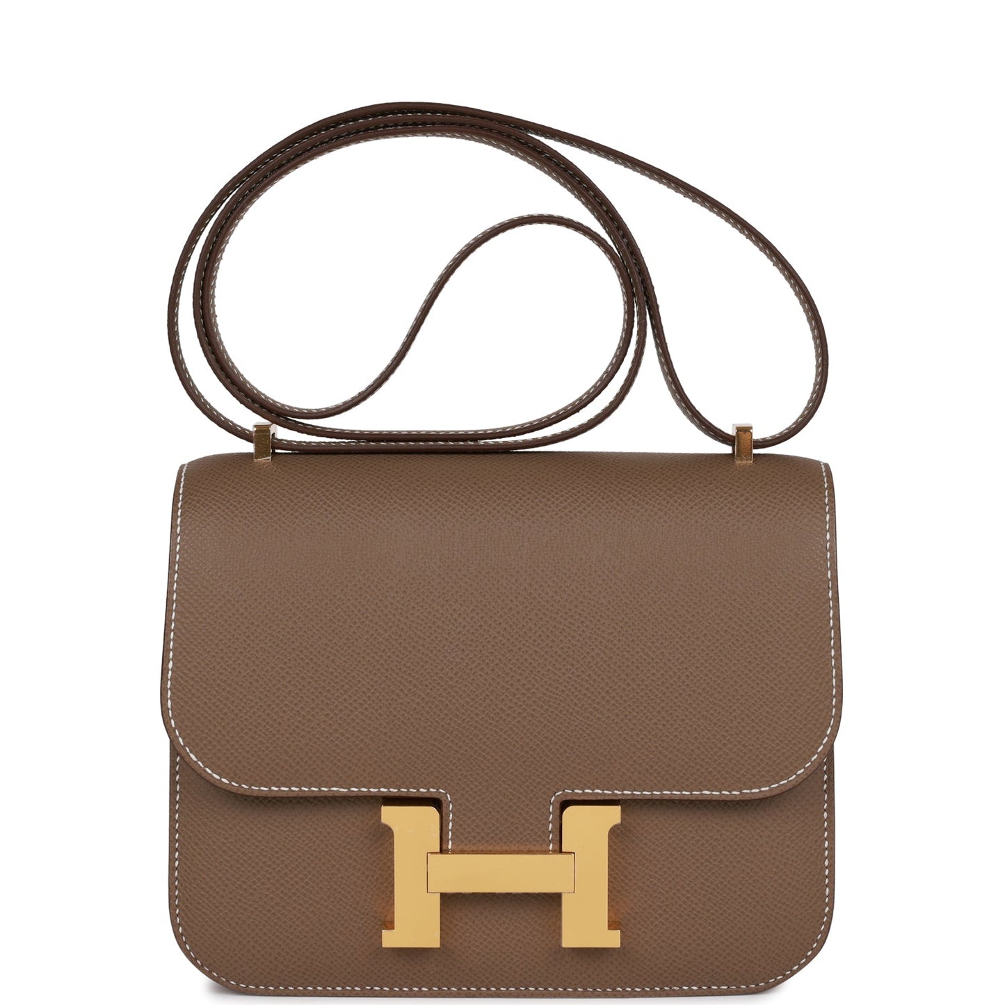 Hermes Constance Etoupe Epsom Hardware Handbag Gold Travel Bag