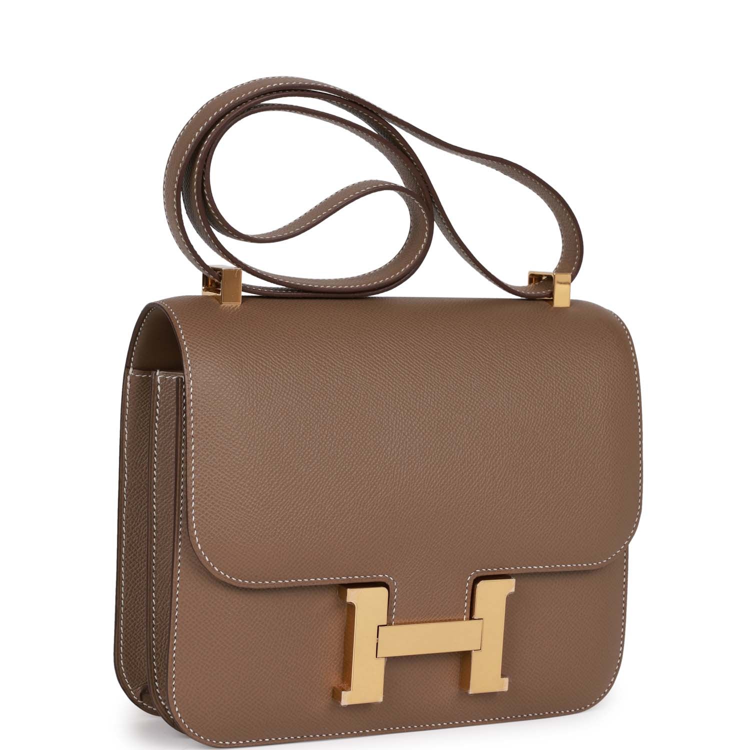Hermes Constance Etoupe Epsom Hardware Handbag Gold Travel Bag 6