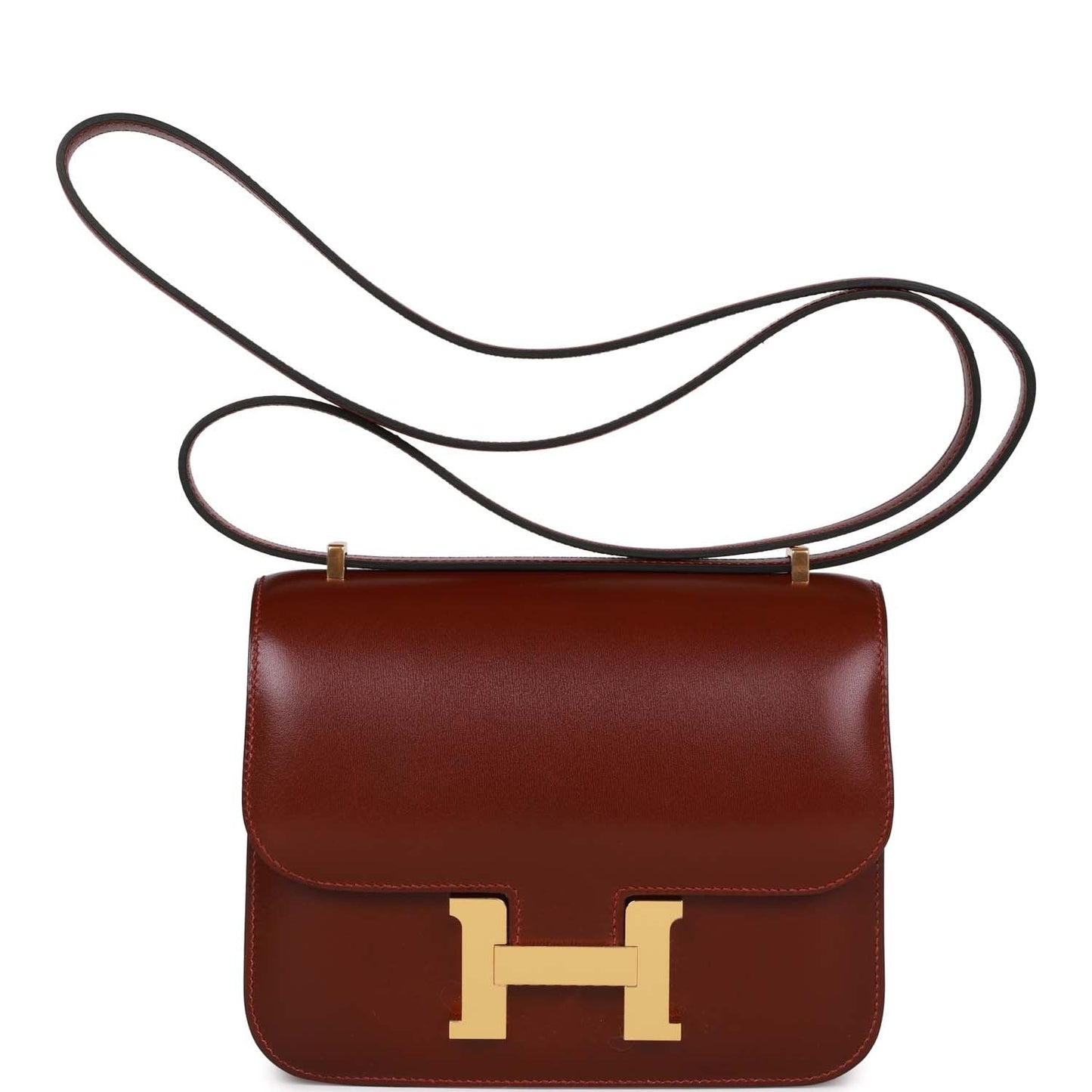 Hermes Constance Rouge Box Hardware Handbag Gold Travel Bag