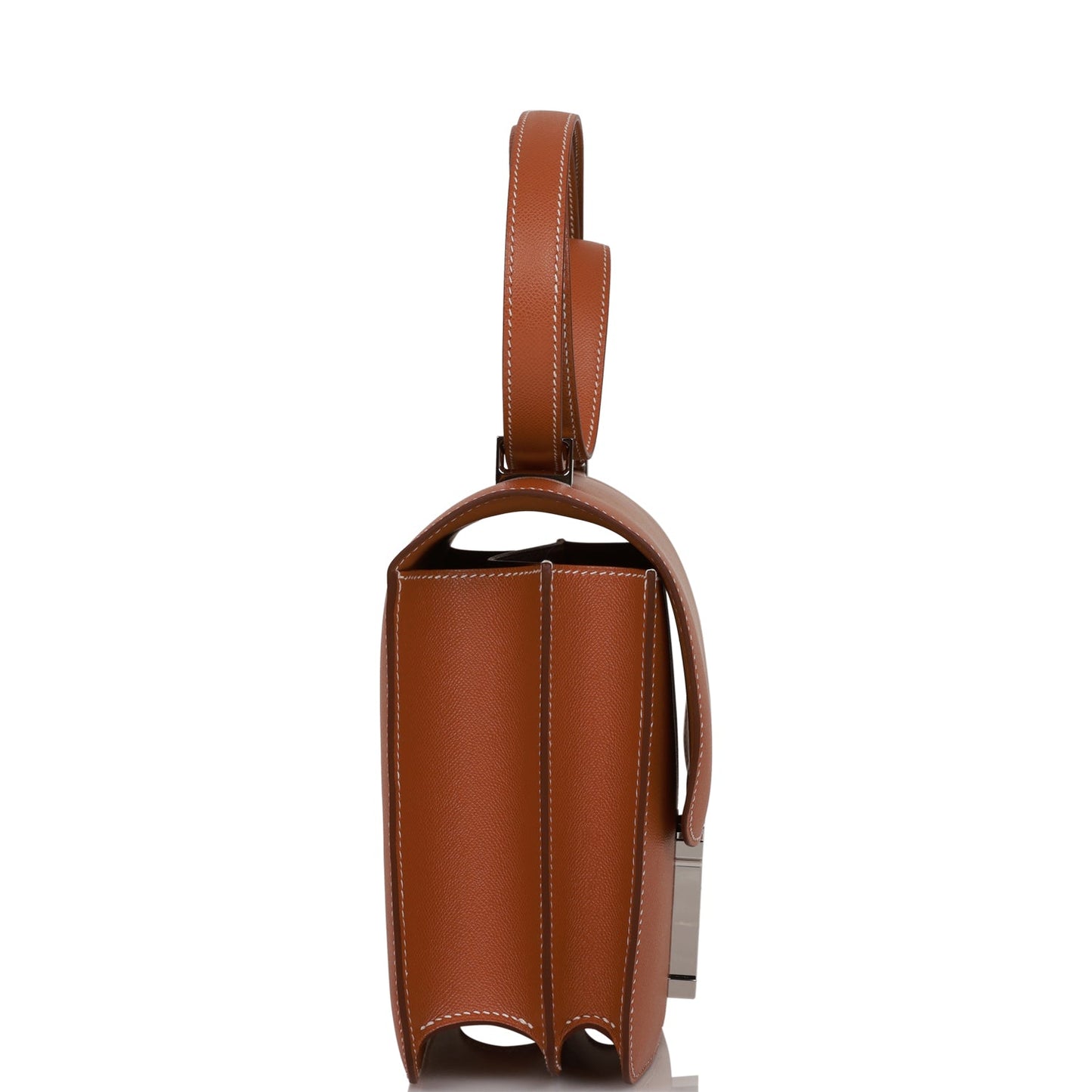 Hermes Constance Madame And Lizard Palladium Hardware Handbag Gold Travel Bag Palladium Hardware