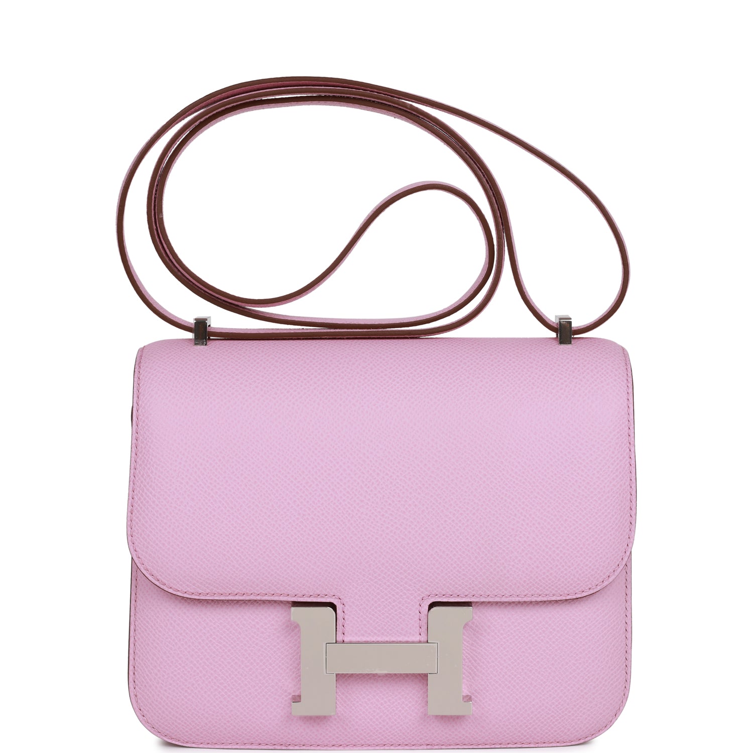 Hermes Constance Mauve Sylvestre Epsom Palladium Hardware Handbag Travel Bag