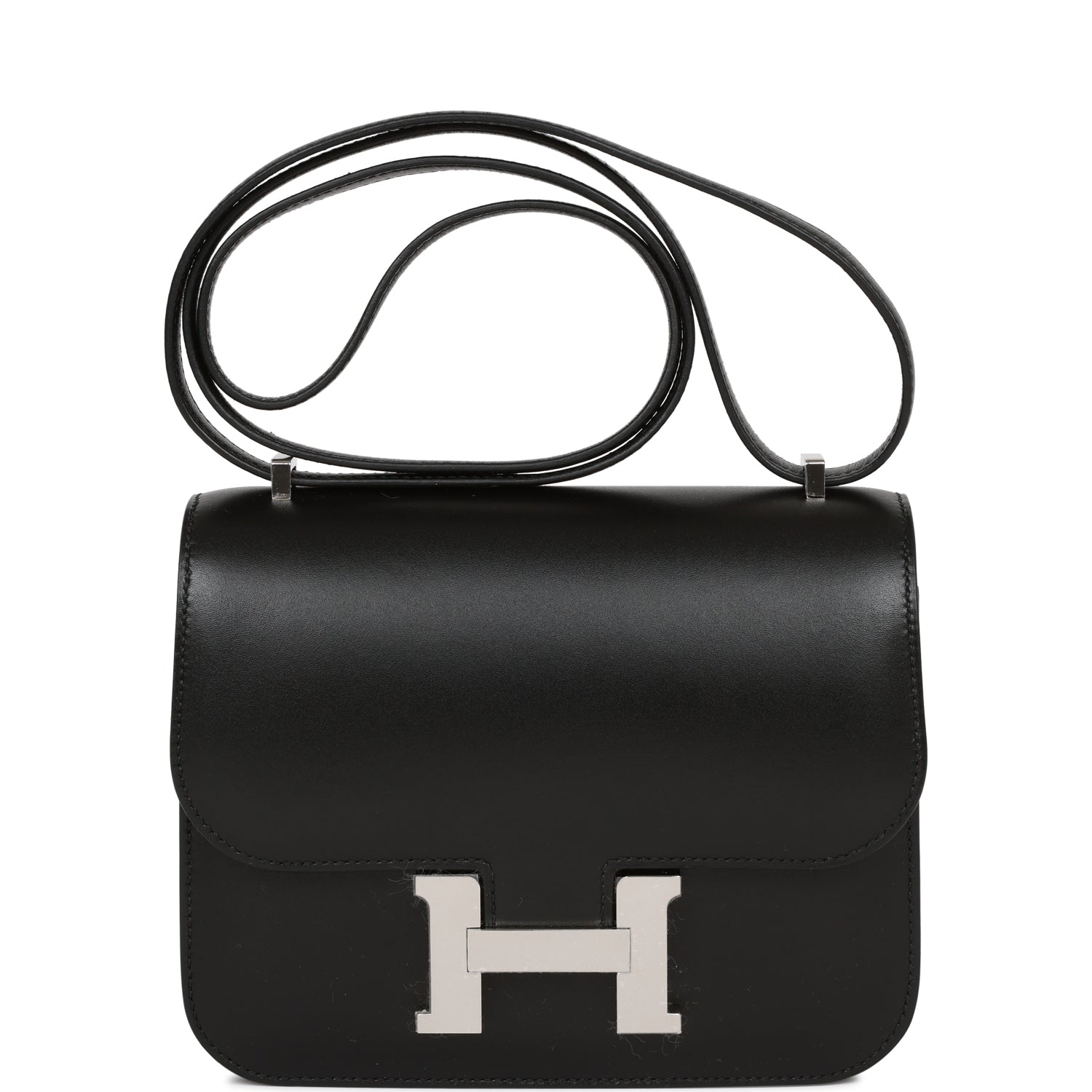 Hermes Constance Tadelakt Palladium Hardware Handbag Black Travel Bag