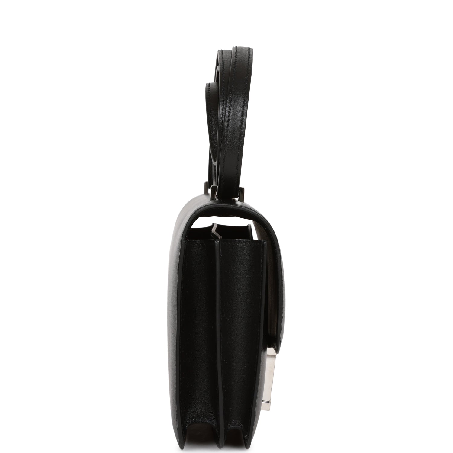 Hermes Constance Tadelakt Palladium Hardware Handbag Black Travel Bag