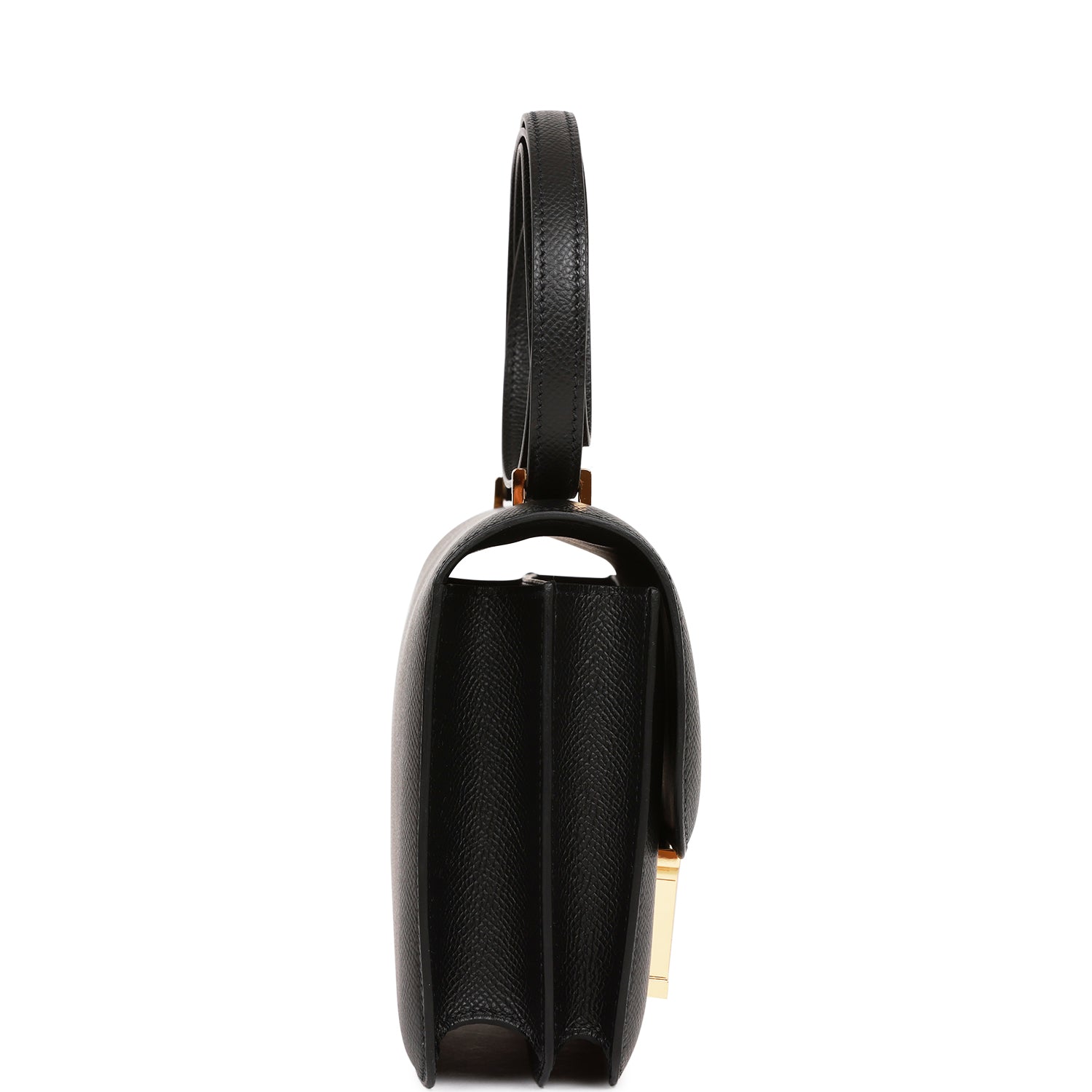 Hermes Constance Epsom Hardware Crossbody Bag Black Gold