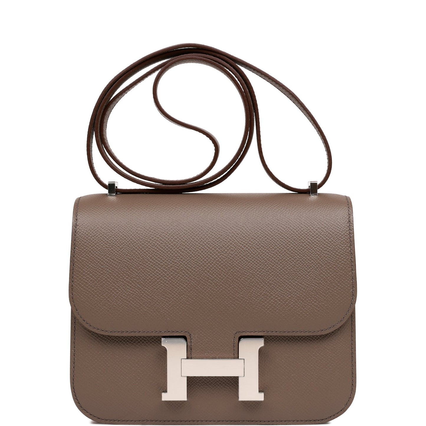 Hermes Constance Etain Epsom Palladium Hardware Crossbody Bag