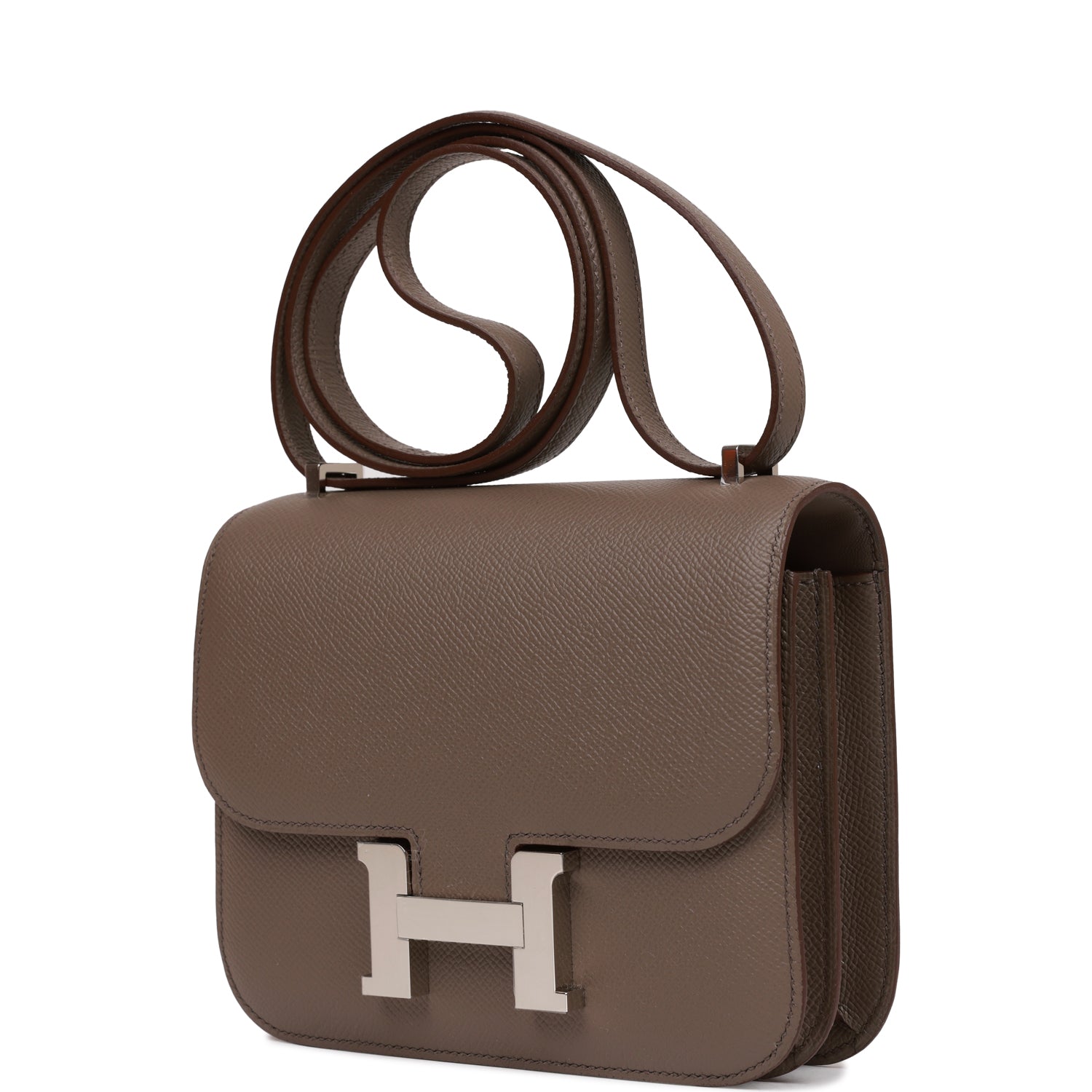 Hermes Constance Etain Epsom Palladium Hardware Crossbody Bag