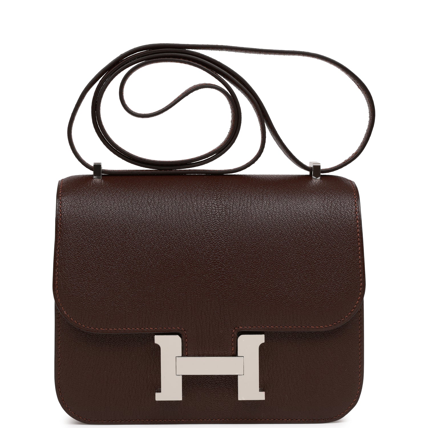 Hermes Constance Havane Verso Chevre Palladium Hardware Crossbody Crossbody Bag