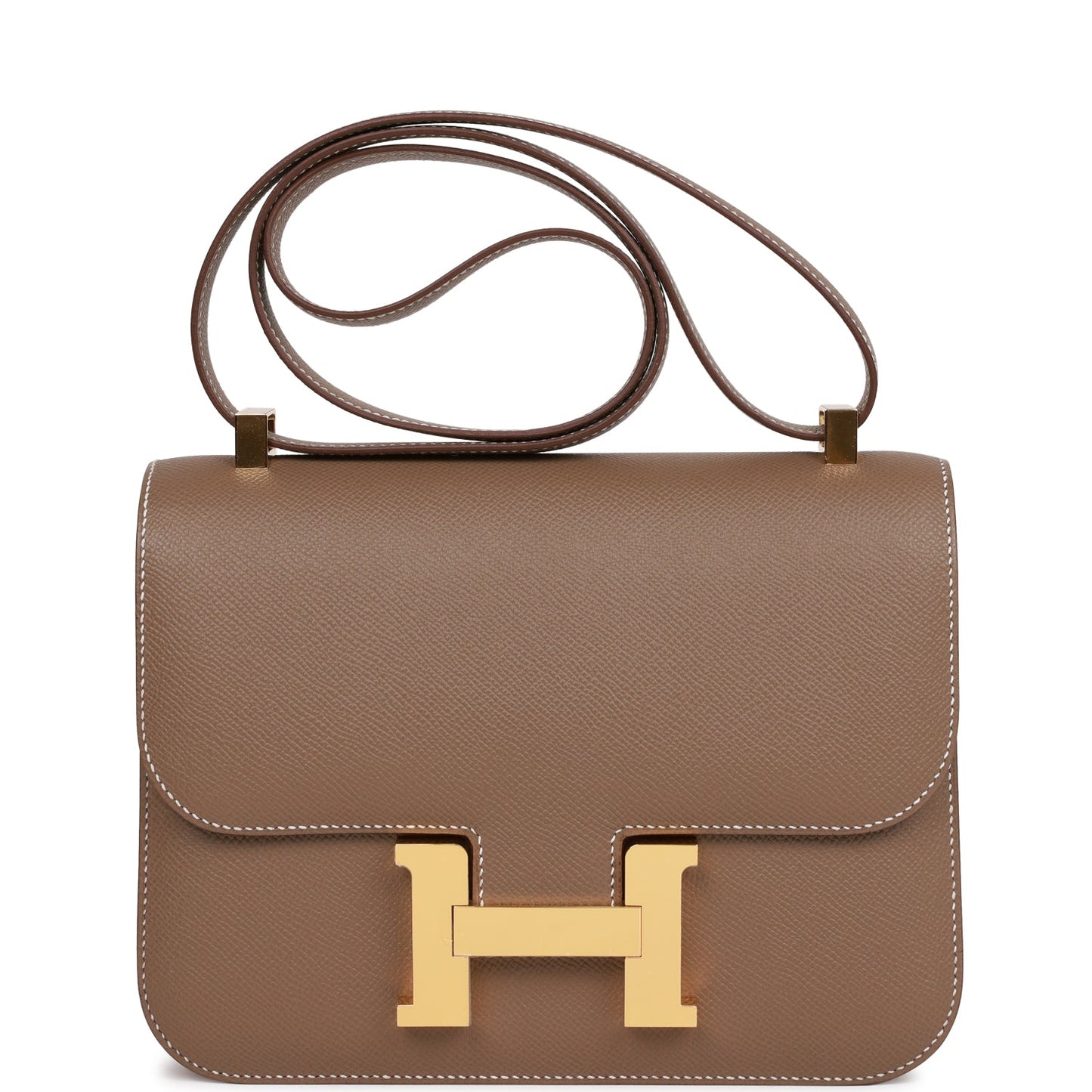Hermes Constance Etoupe Epsom Hardware Handbag Gold Travel Bag Gold Hardware