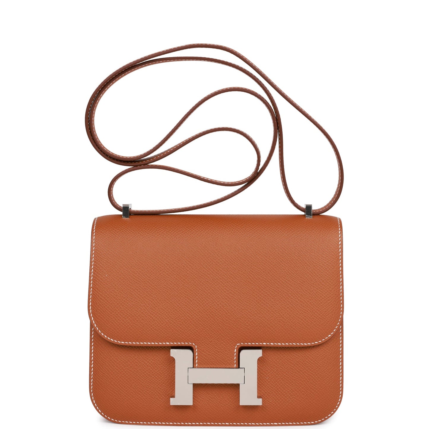 Hermes Constance Epsom Palladium Hardware Handbag Gold Travel Bag Gold Hardware