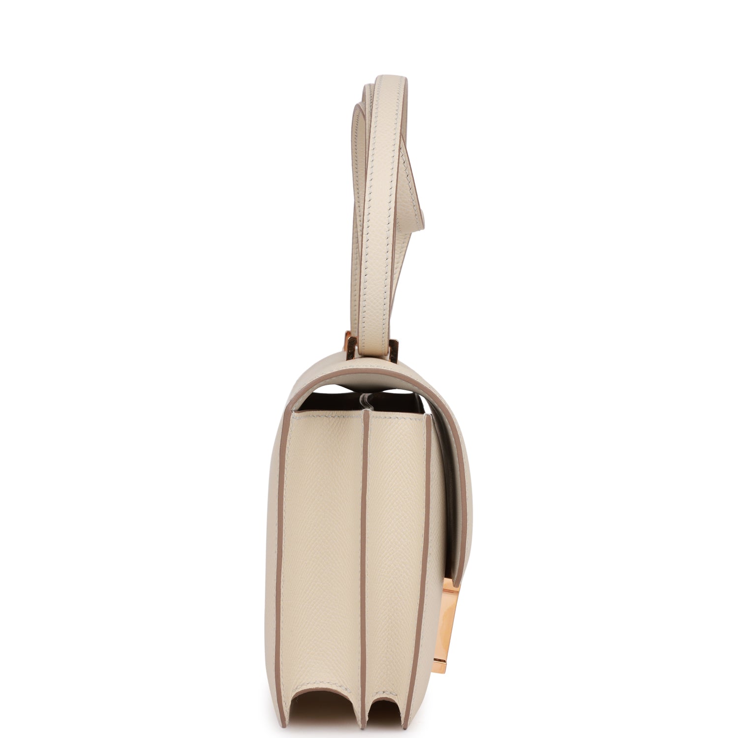 Hermes Special Order Hss Constance Craie Verso Epsom Gold Travel Bag