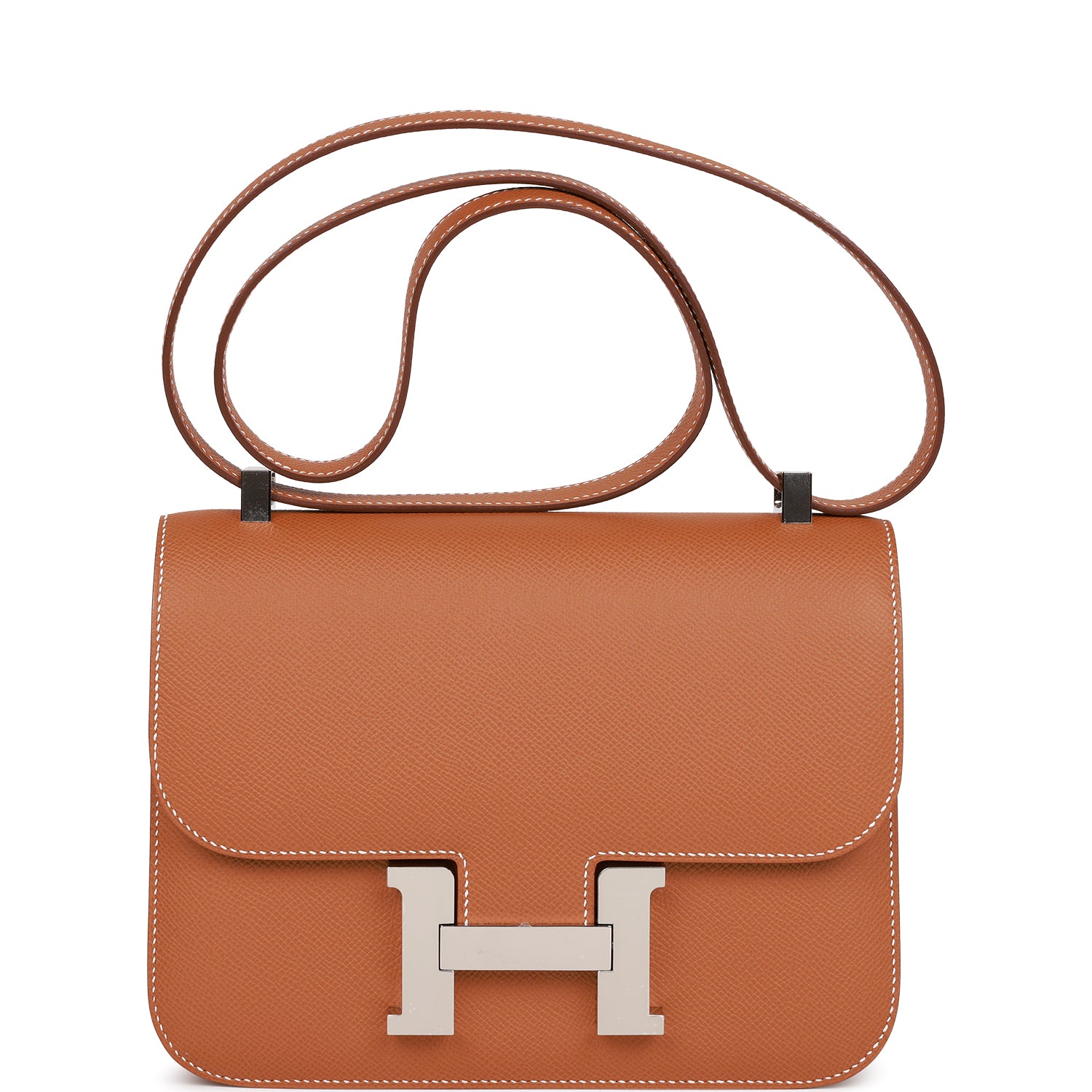 Hermes Constance Epsom Palladium Hardware Handbag Gold Travel Bag