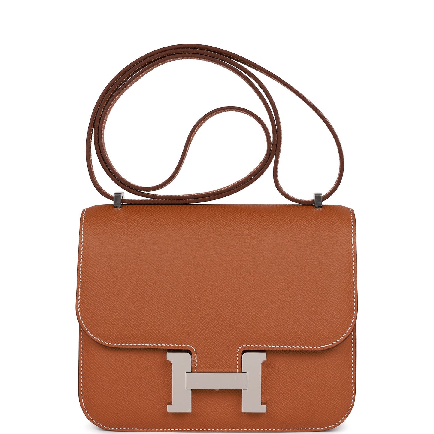 Hermes Constance Epsom Palladium Hardware Handbag Gold Travel Bag