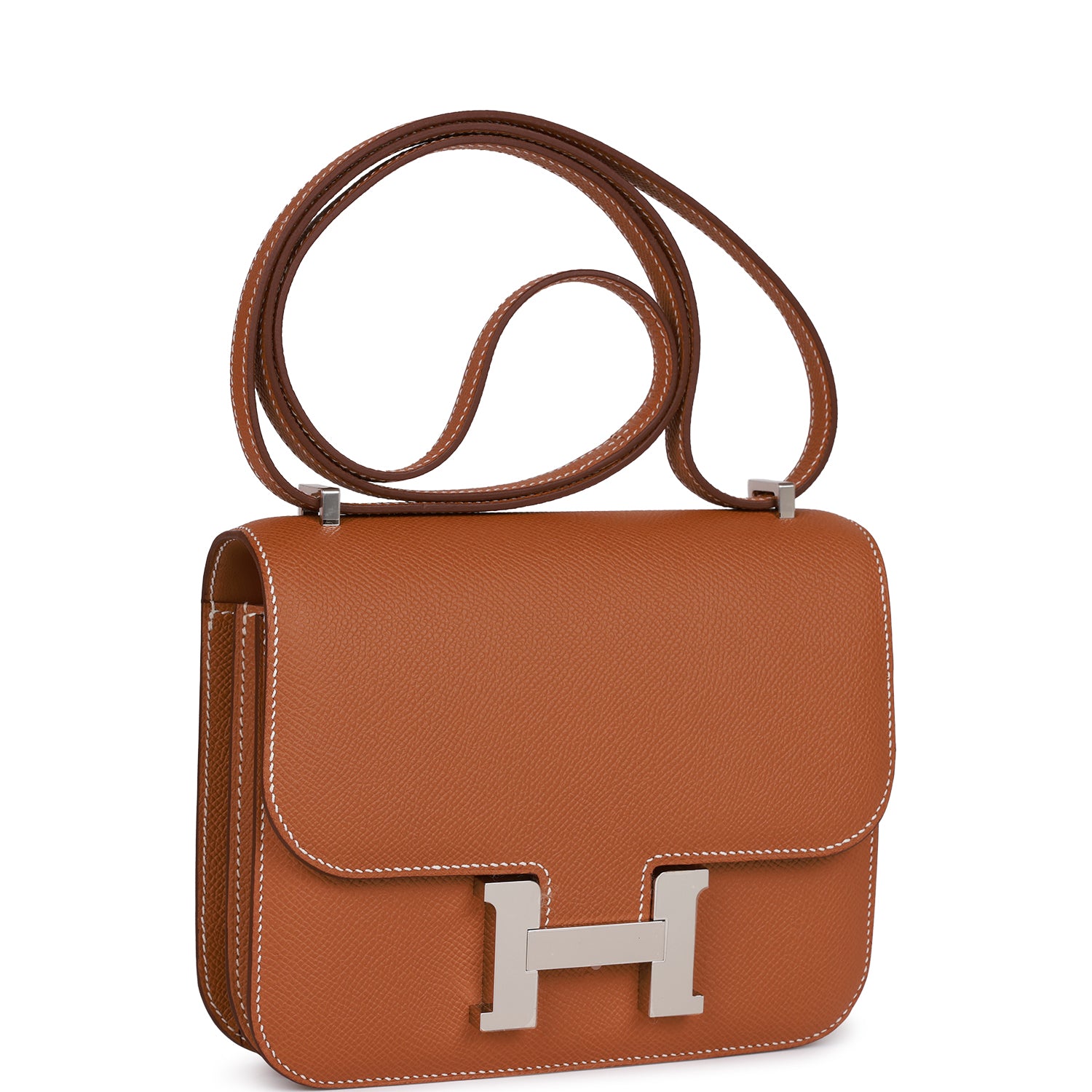 Hermes Constance Epsom Palladium Hardware Handbag Gold Travel Bag